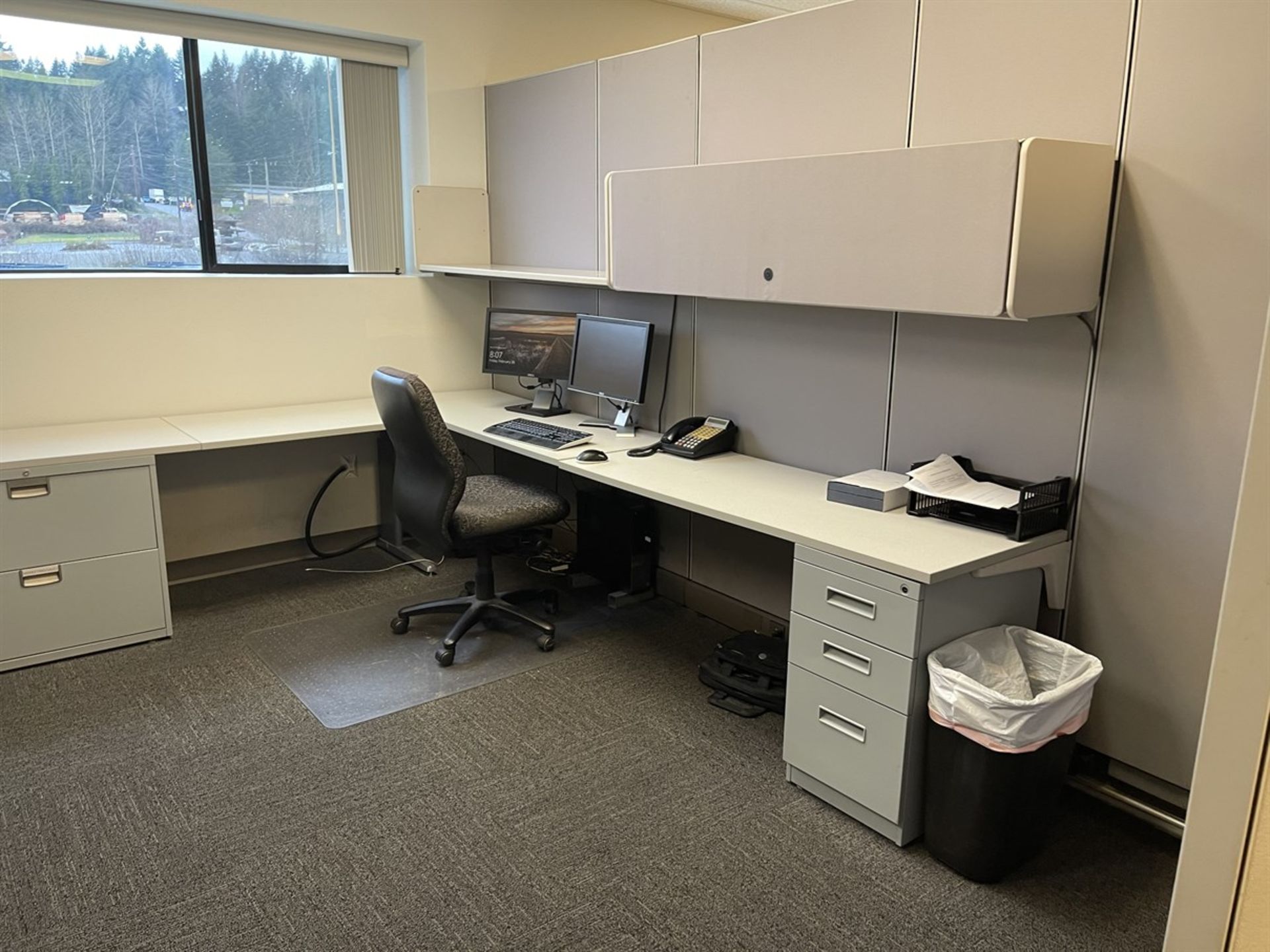 Office Area Comprising Large Cubicle Systems w/ Wall, Desks, and Chairs, (No Electronics or - Image 2 of 5