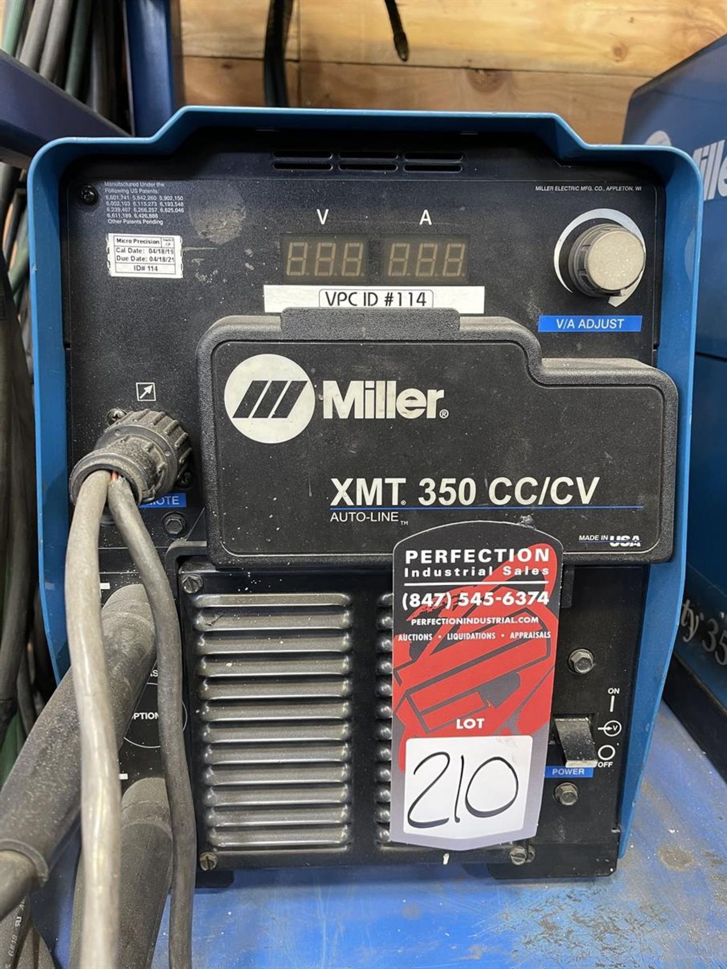 Welding Station #4- MILLER XMT 350CC/CV MIG Welder, s/n LH050861A - Image 2 of 3