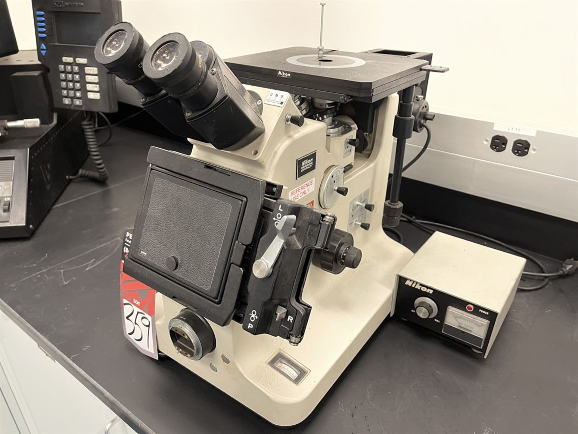 Nikon Epiphot Metallurgical Microscope, s/n 260153, SAP #10113652, (Location: Met Lab) - Image 3 of 5