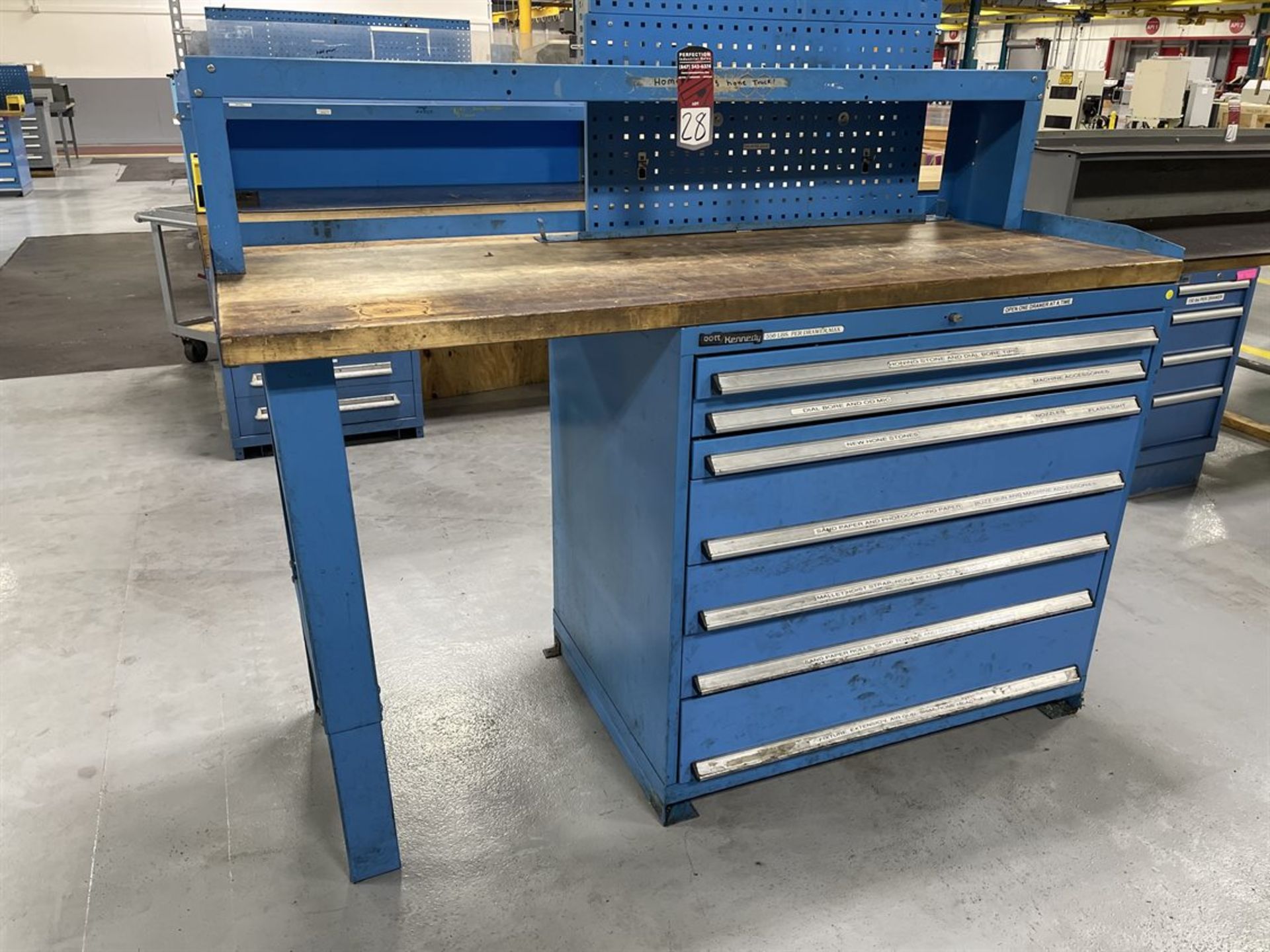 BOTT/KENNEDY Wood Top Work Bench w/ Ball Bearing Cabinet Base