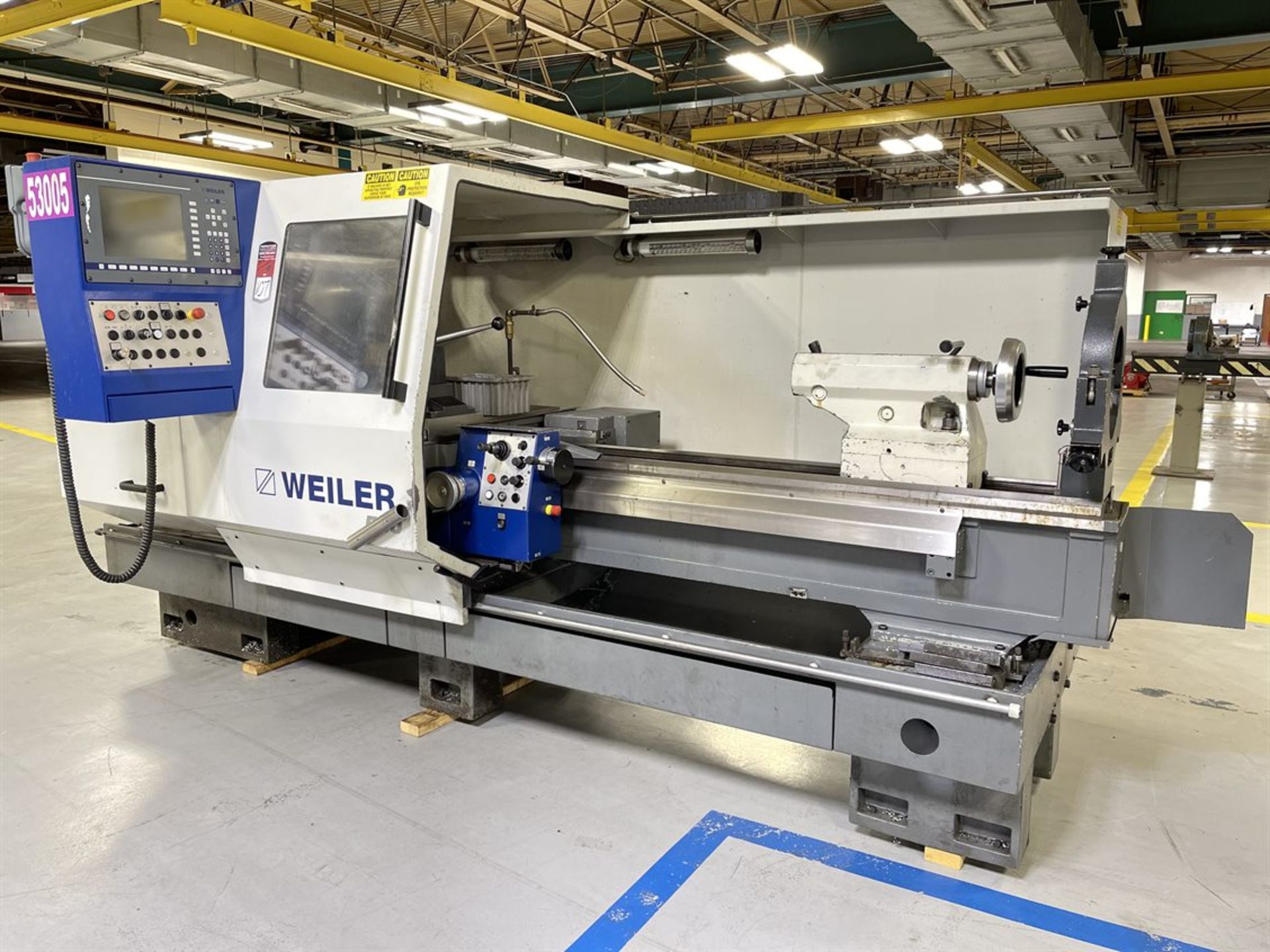 2013 WEILER E50 x 2000 Controlled Engine Lathe, s/n IG05, WEILER Control, 18" 3-Jaw, 80" Centers,