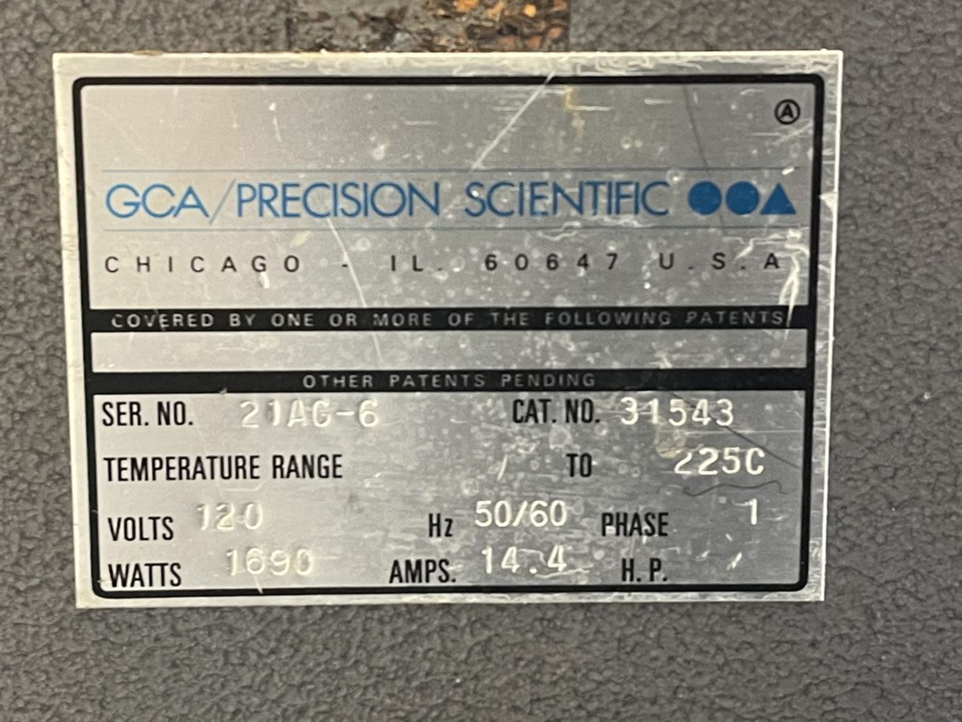 Thelco GCA Precision Scientific 31543 Electric Oven, s/n 21AG-6, 22" x 17" x 19" High, 225 deg C Max - Image 3 of 3