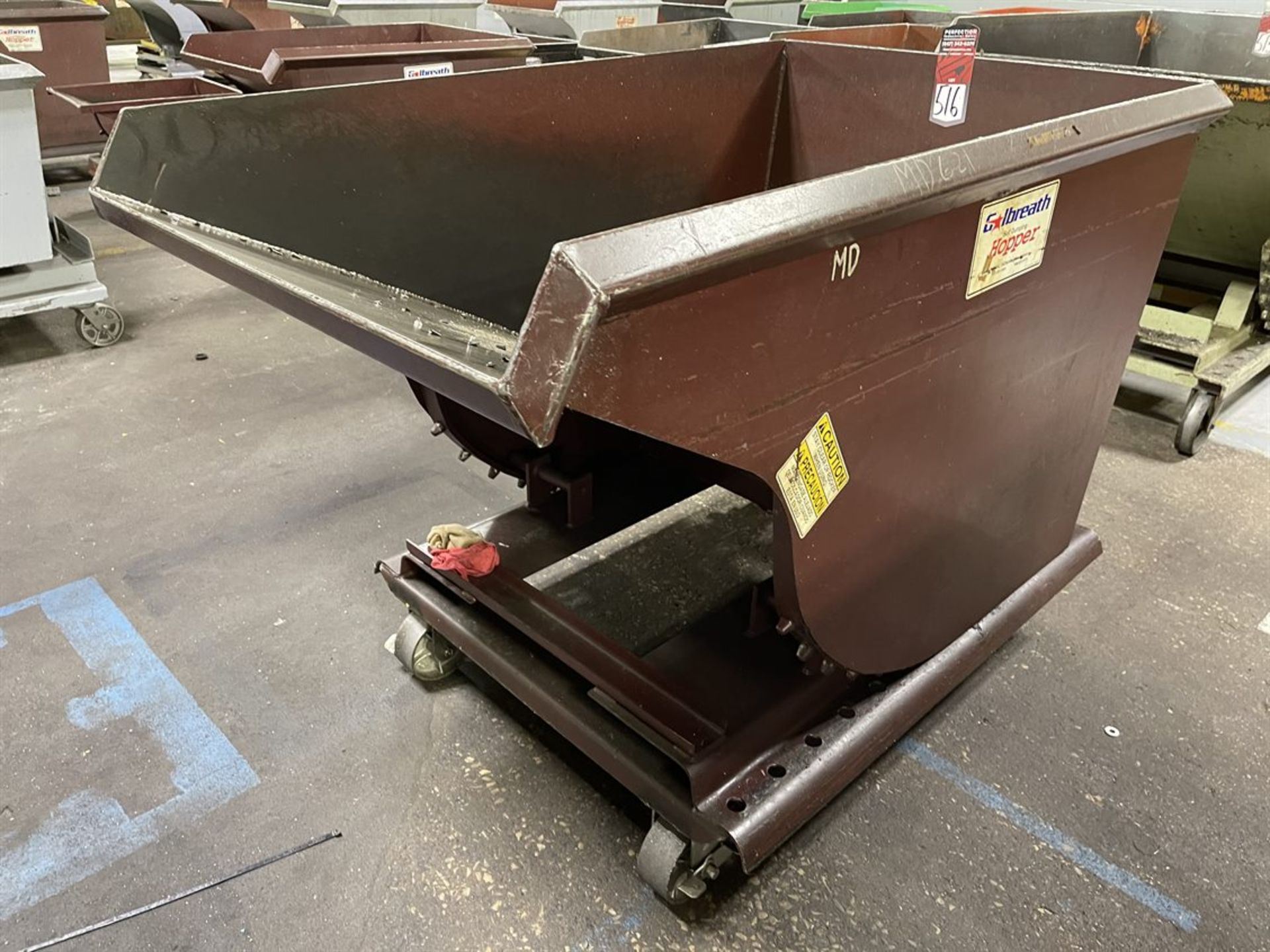 3/4 Cu Yd Self Dumping Hopper on Wheels