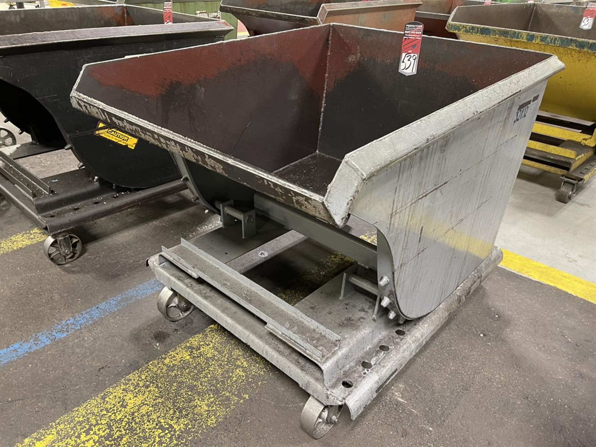 1/2 Cu Yd Self Dumping Hopper on Wheels