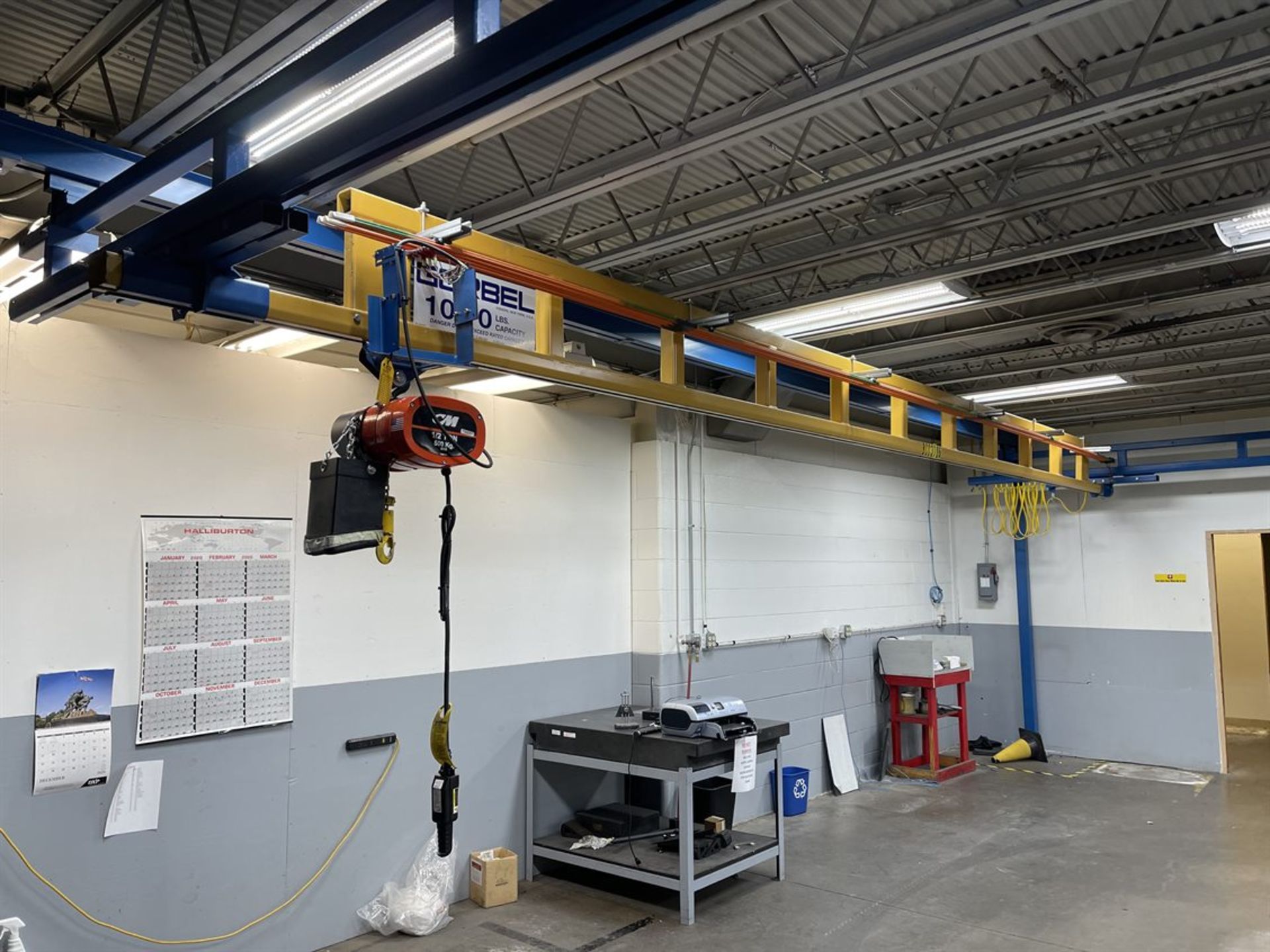 GORBEL 1/2 Ton Free Standing Bridge Crane System, Approx. 29' x 31' x 8' Under Rail, w/ CM - Image 3 of 5