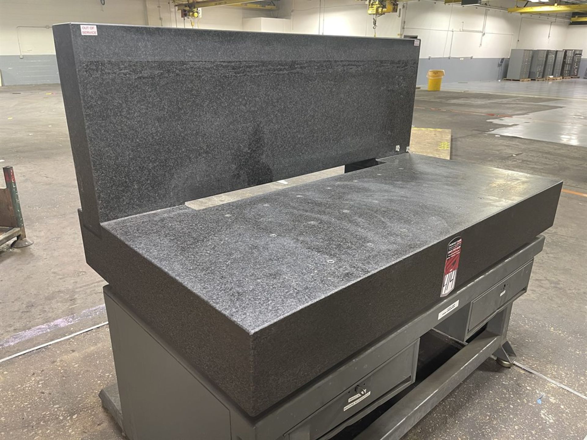 Granite Surface Plate, 29" x 64" w/ Granite Back, on Steel Base - Image 2 of 2