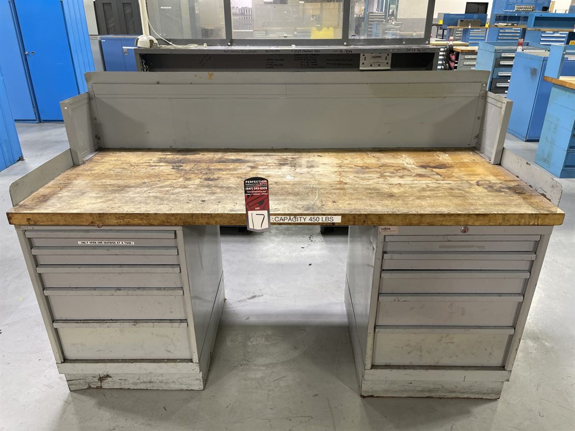 LISTA Wood Top Work Bench w/ Ball Bearing Cabinet Base - Image 2 of 2