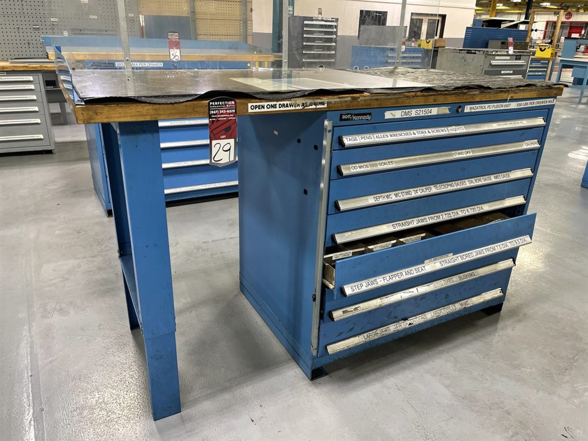 BOTT/KENNEDY Wood Top Work Bench w/ Ball Bearing Cabinet Base