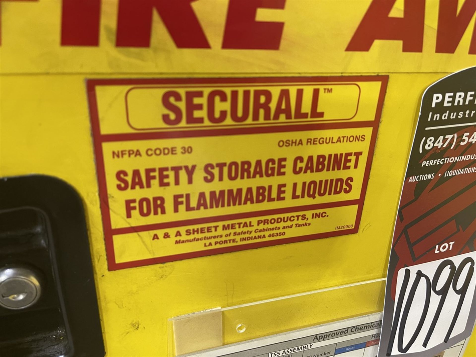 SECURALL 30 Gallon Flammable Liquids Cabinet - Image 2 of 3