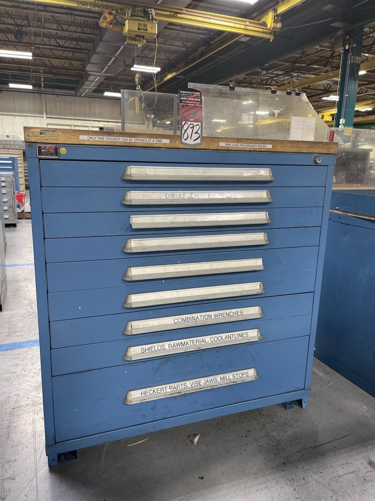 LYON 9-Drawer Wood Top Ball Bearing Tool Cabinet