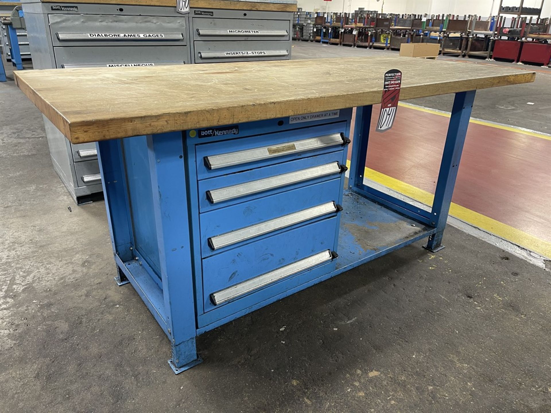 BOTT/KENNEDY Wood Top Work Bench w/ Ball Bearing Tool Cabinet Base