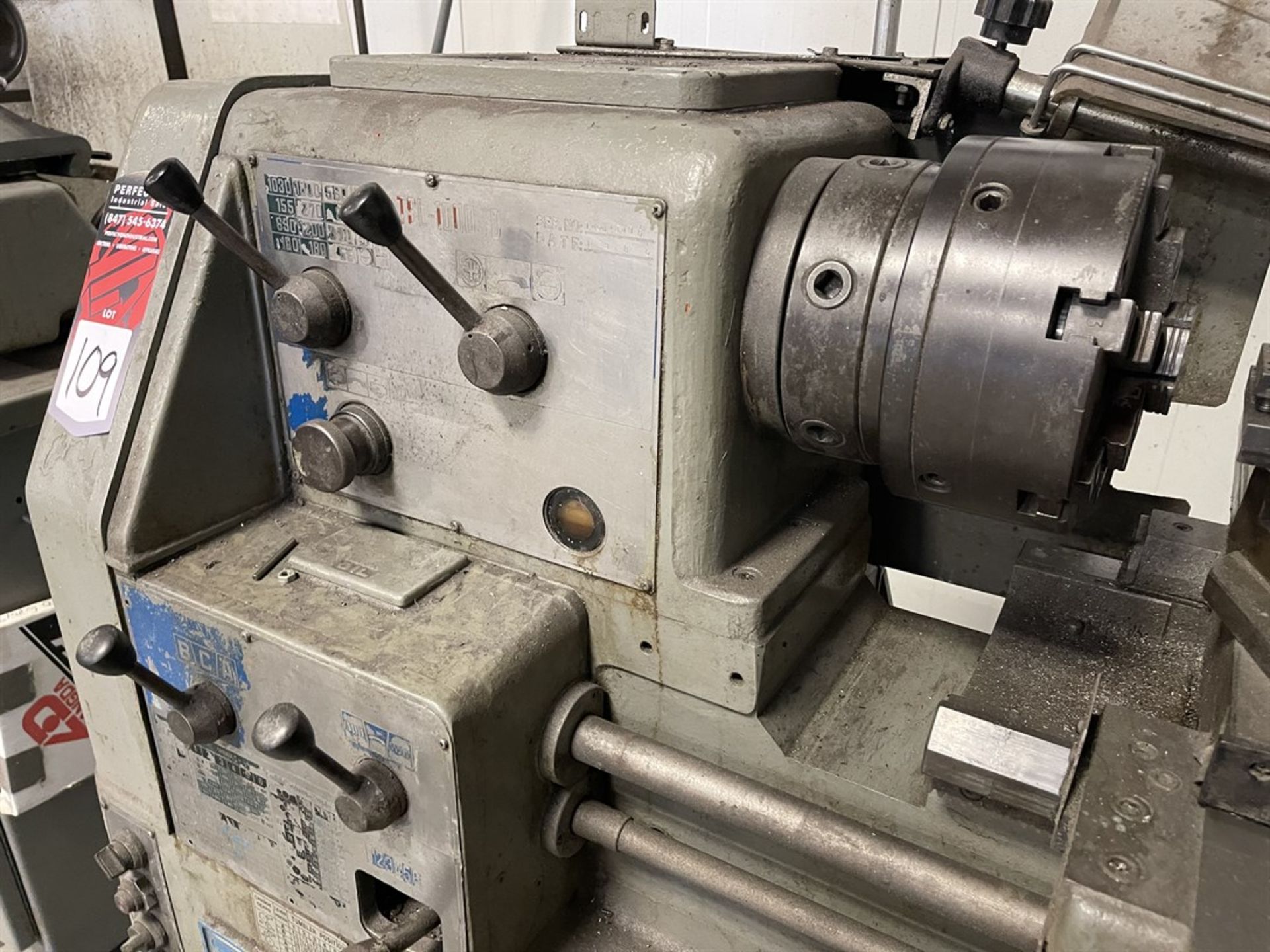 SHARP TAKISAWA TSL-1000D 14”x40” Tool Room Lathe, s/n T86010006, w/ 8” 6-Jaw Chuck, Quick Change - Image 3 of 5