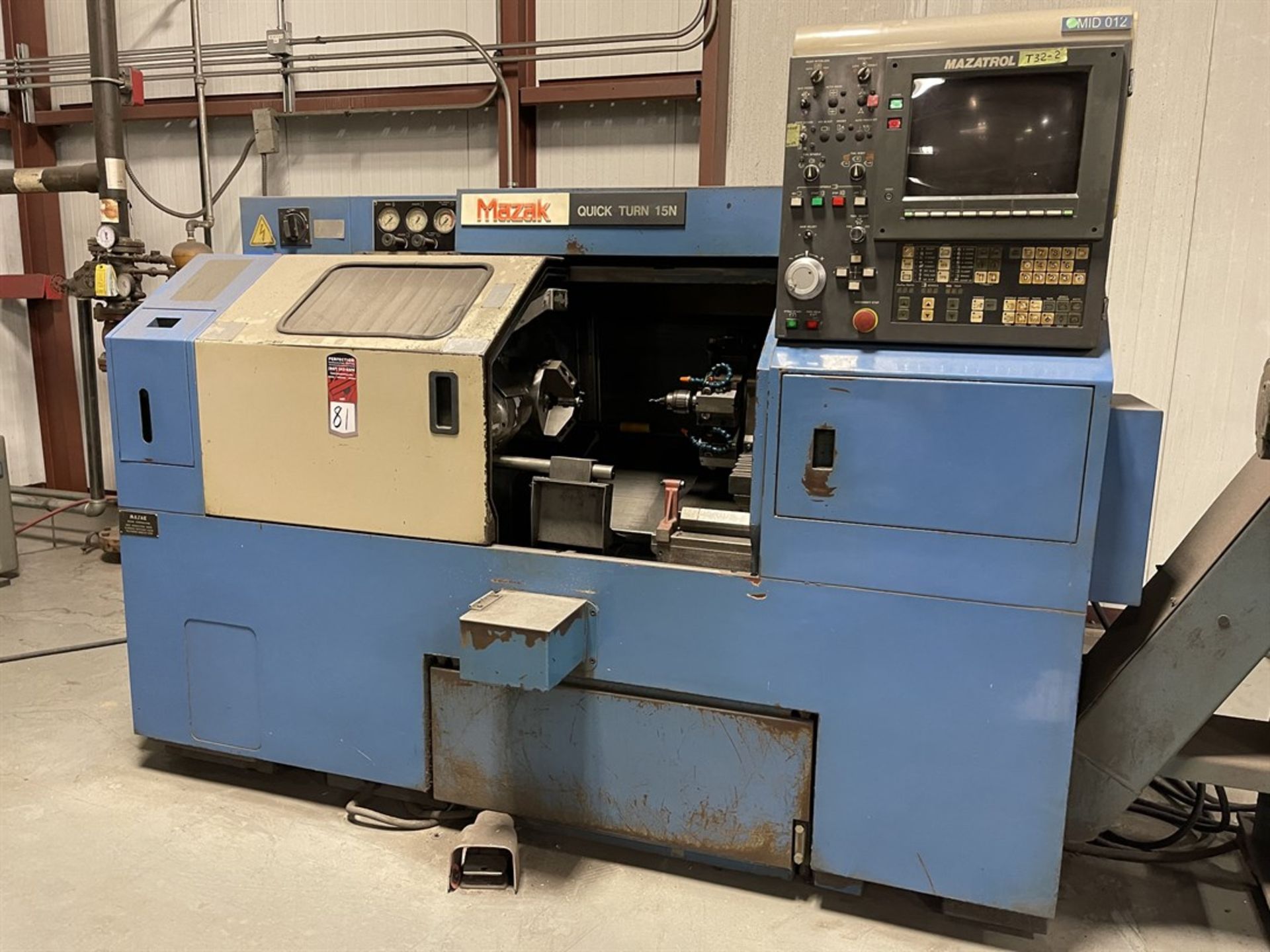 MAZAK QUICK TURN 15N Turning Center, s/n 93161, w/ MAZATROL T32-2 Control, 17” Swing, 10” Max