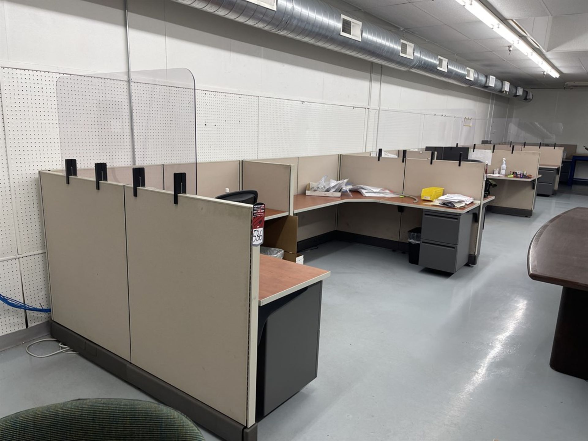 Lot of (4) Cubicles w/ (8) Desks (Contents Not Included)