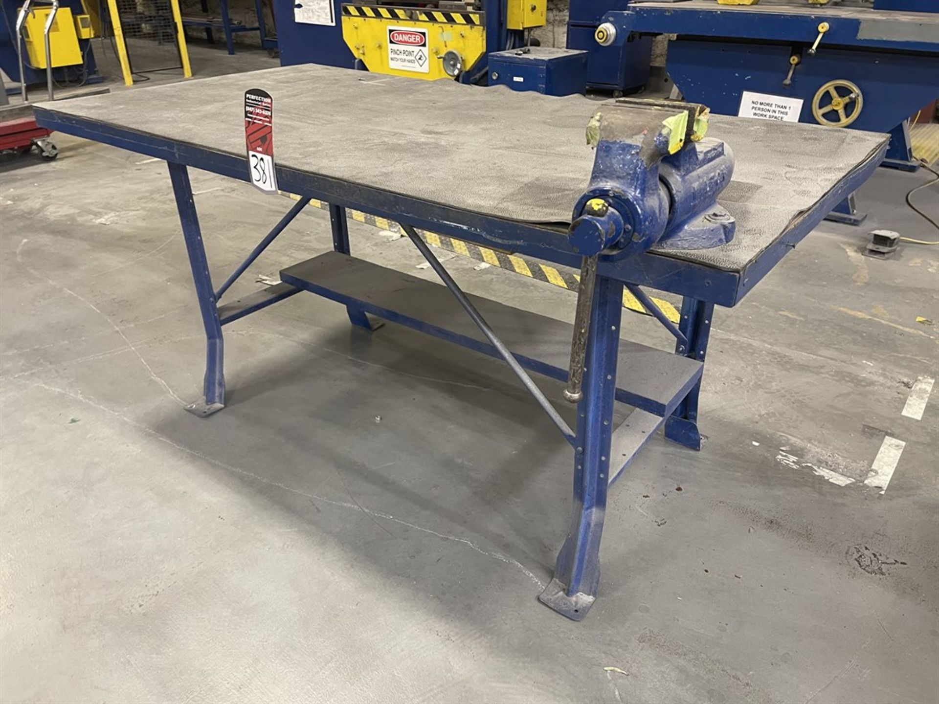 Work Bench, 36" x 72", w/ WILTON 4" Bullet Vise