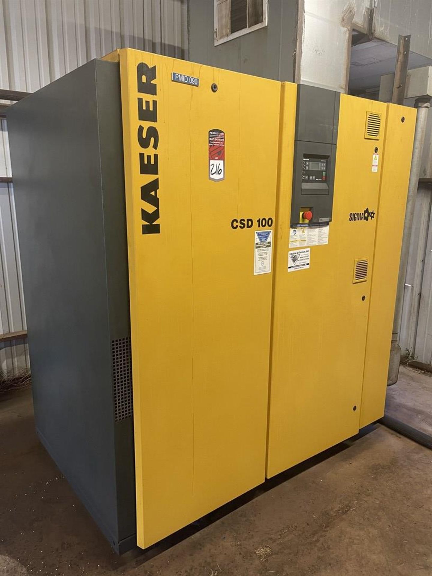 KAESER CSD100 100 hp Air Compressor, s/n1249, w/ 125 PSIG, 494 CFM