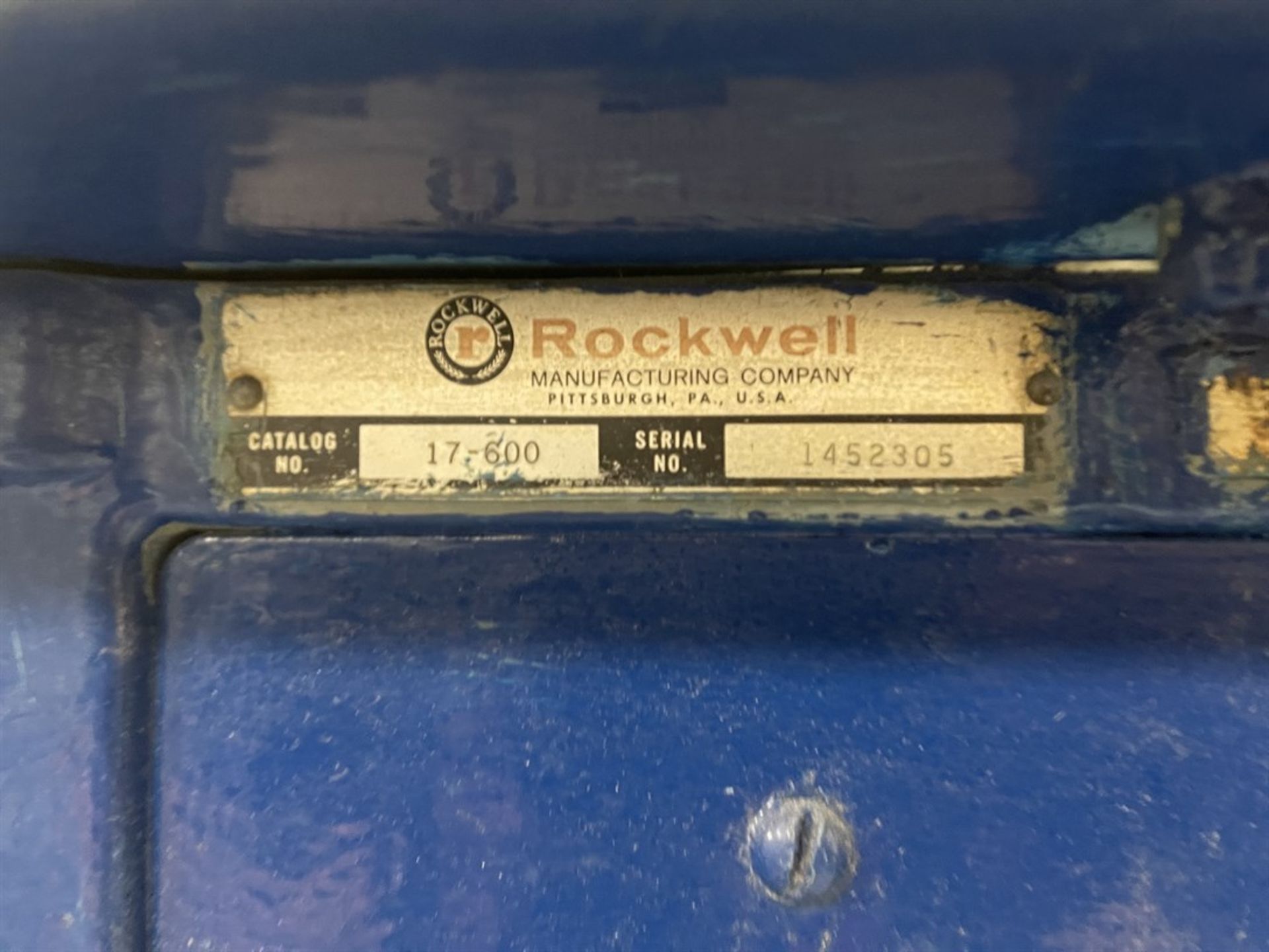 ROCKWELL 17-600 Drill Press, s/n 1452305, 8.5" Throat, 11" x 14" Table - Image 4 of 4