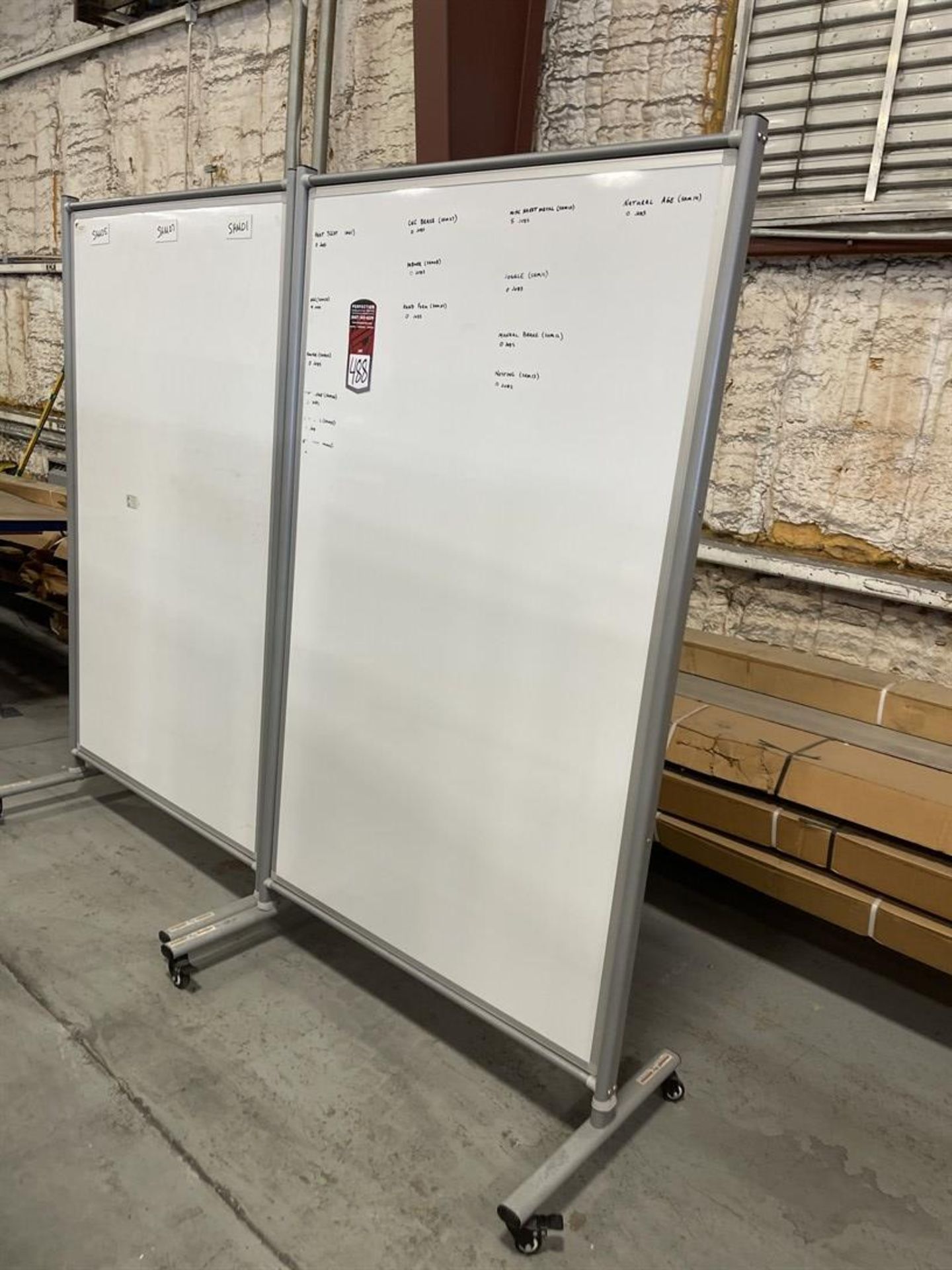 Lot of (2) Rolling White Boards