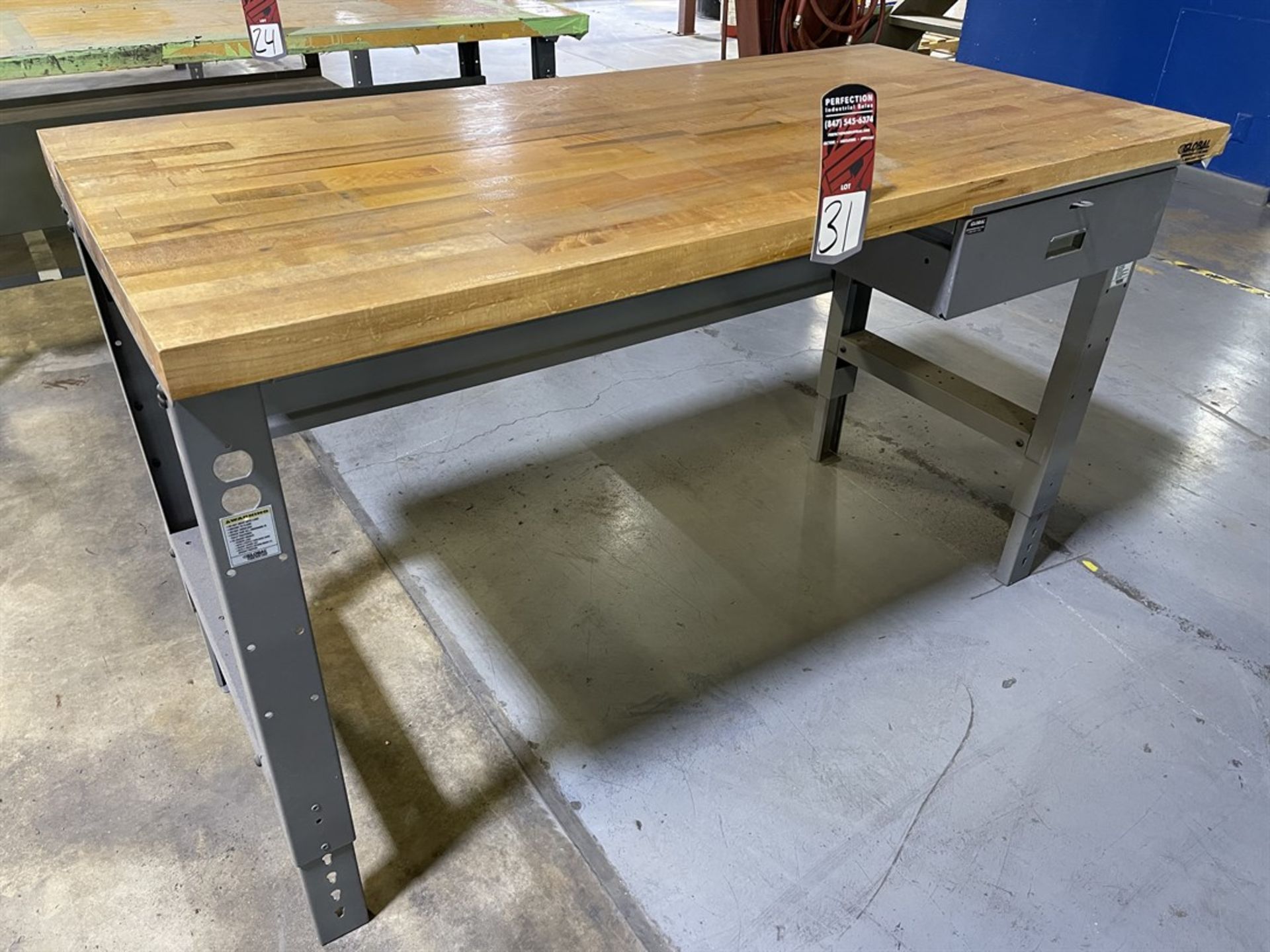 Wood Top Work Bench, 30" x 60"