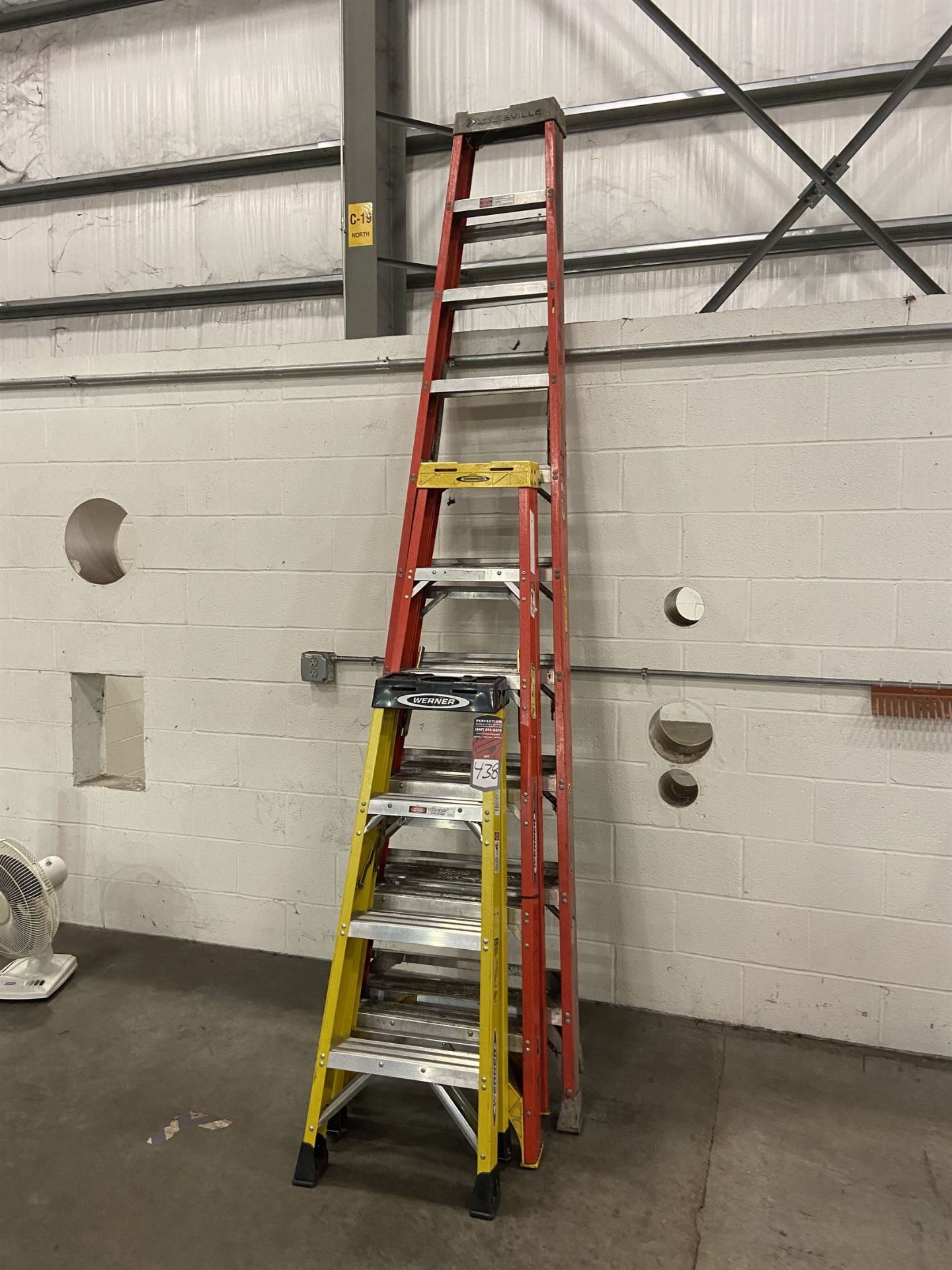 Lot of (3) Ladders, 4', 6' and 10'