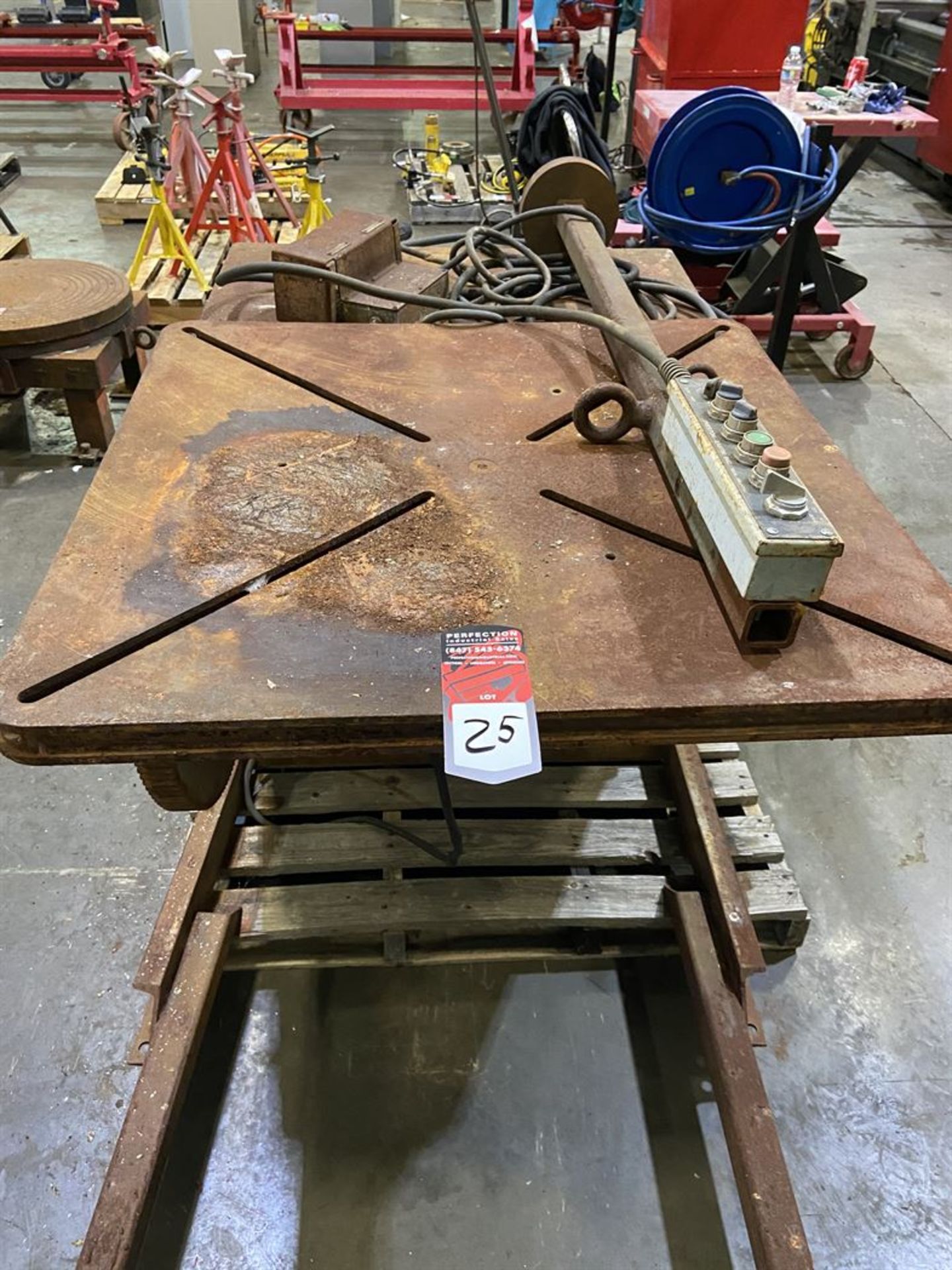 2001 Preston Eastin PA30-HD6 Welding Positioner, 36"x36" Table, Tilt and Rotate, Variable Speed, s/n