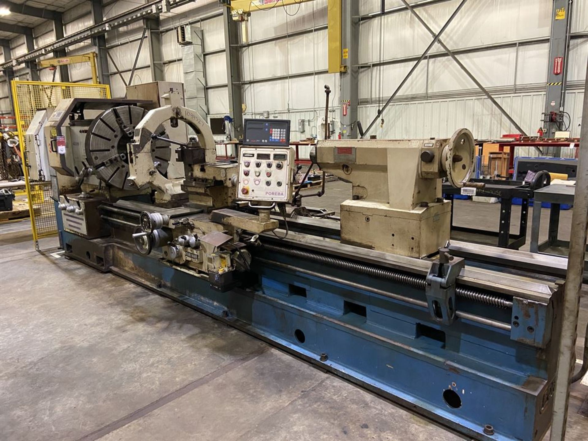 Poreba TRP 110 VS 370 x 3M Engine Lathe, (2) 36" 4-Jaw Chucks, 14.5" Hole, 120" Centers, Aloris,