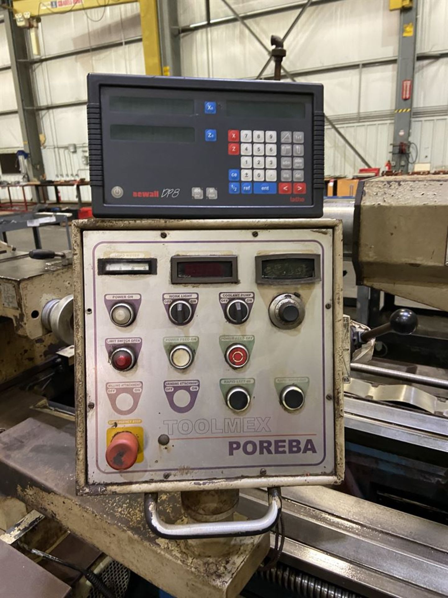 Poreba TRP 110 VS 370 x 3M Engine Lathe, (2) 36" 4-Jaw Chucks, 14.5" Hole, 120" Centers, Aloris, - Image 8 of 11