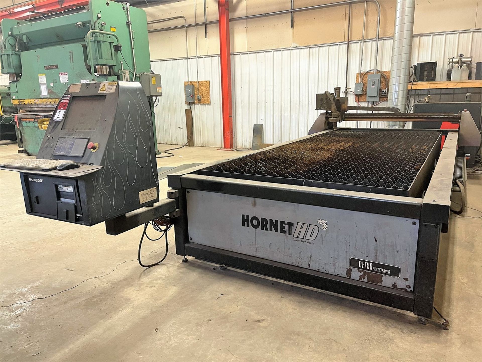 2010 Retro Systems Hornet HD HHDETR150 CNC Plasma Cutter, s/n 2266, 12' x 5' Downdraft Table, - Image 2 of 14