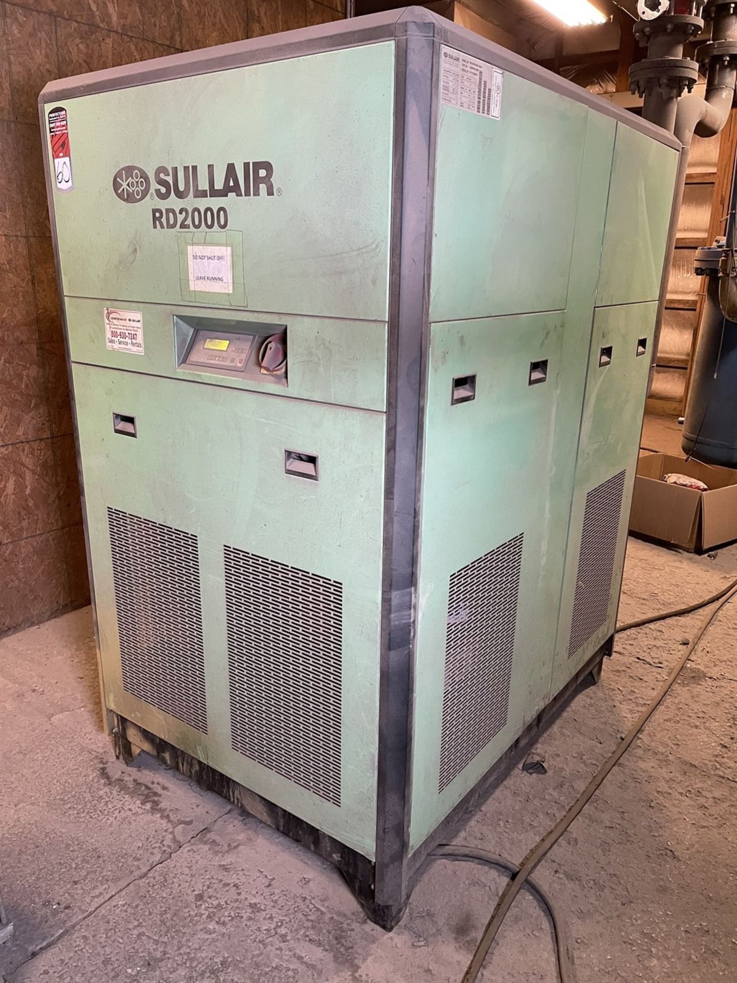 Sullair RD-2000 Refrigerated Air Dryer, s/n 2211SA0653, (Blast/Paint Building)