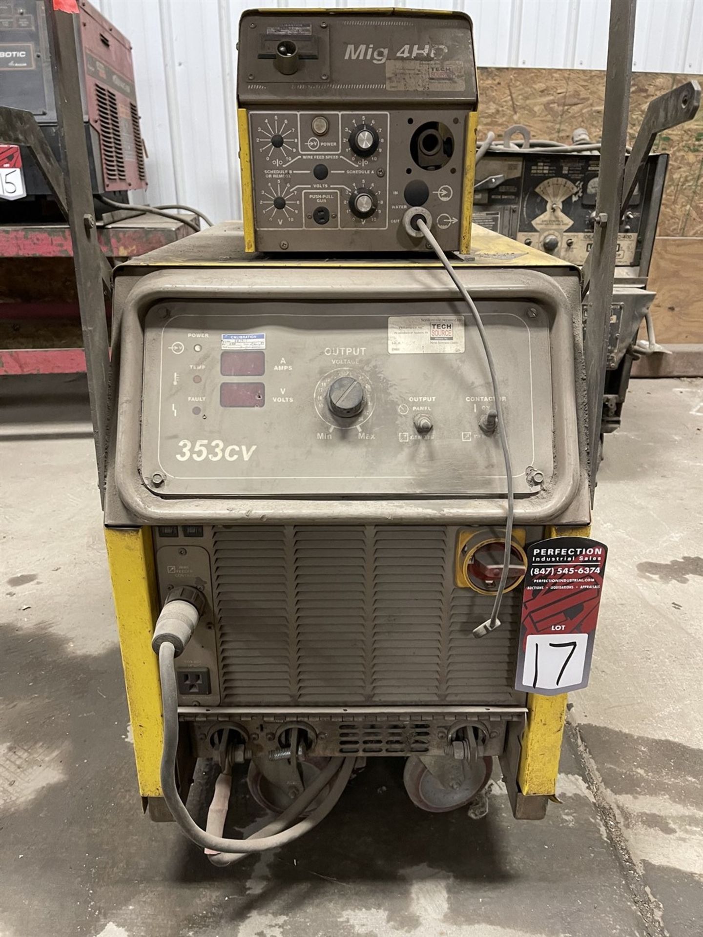 Esab 353CV Welding Power Source, s/n MA-J025019, w/ Esab Mig 4HD Wire Feed - Image 2 of 4