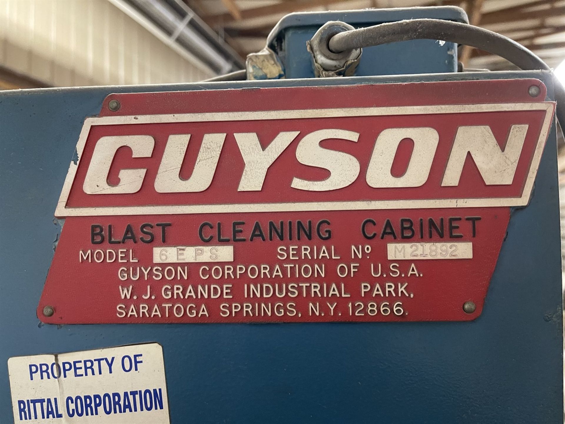 Guyson Corp 6EPS Shot Blast Cabinet, s/n M21892, (Condition Unknown) - Image 4 of 4