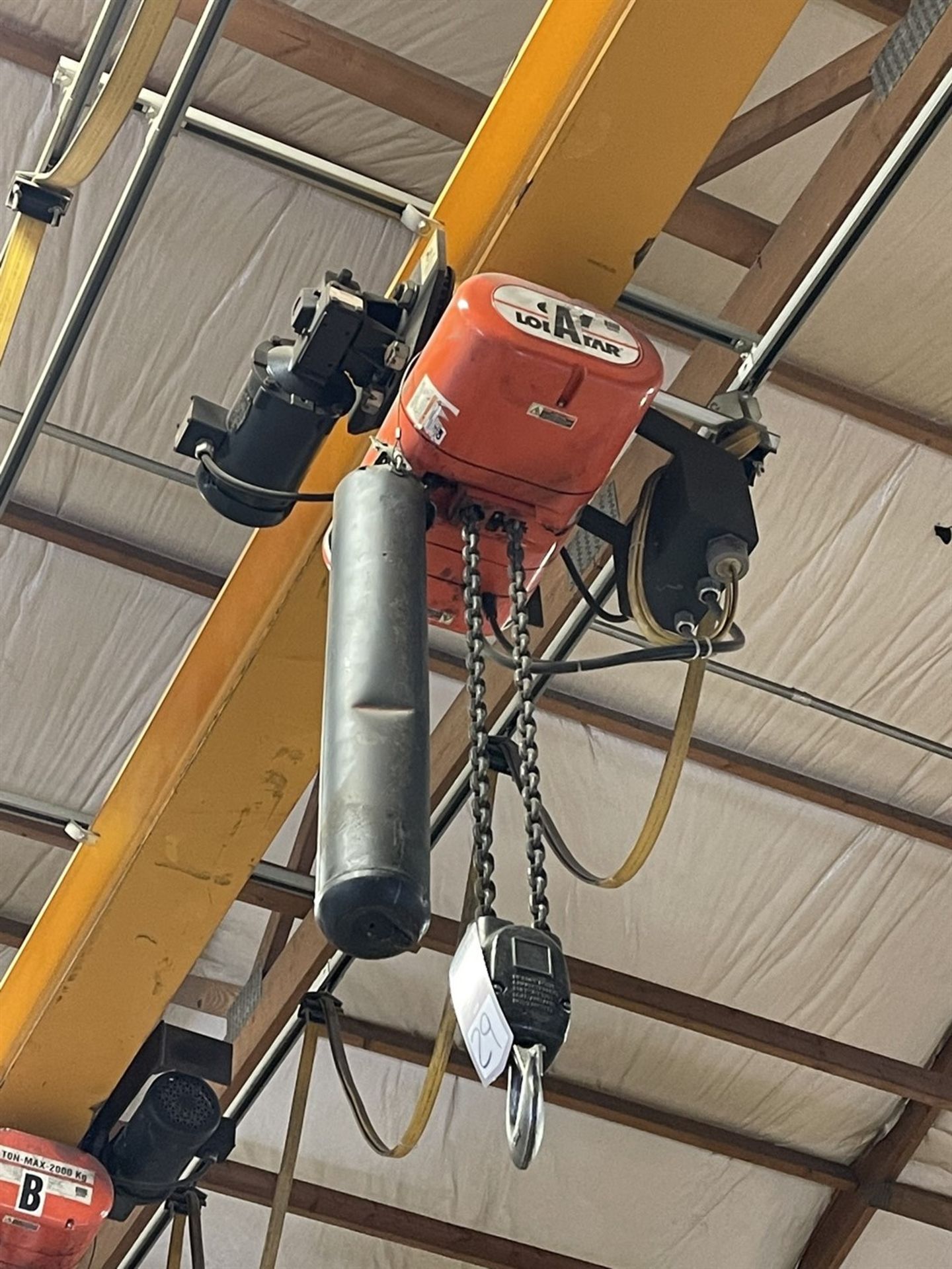 Crane America 4-Ton Bridge Crane, Approx. 34' Bridge, w/ (2) 2-Ton CM Lodestar Electric Hoists w/ - Image 4 of 9