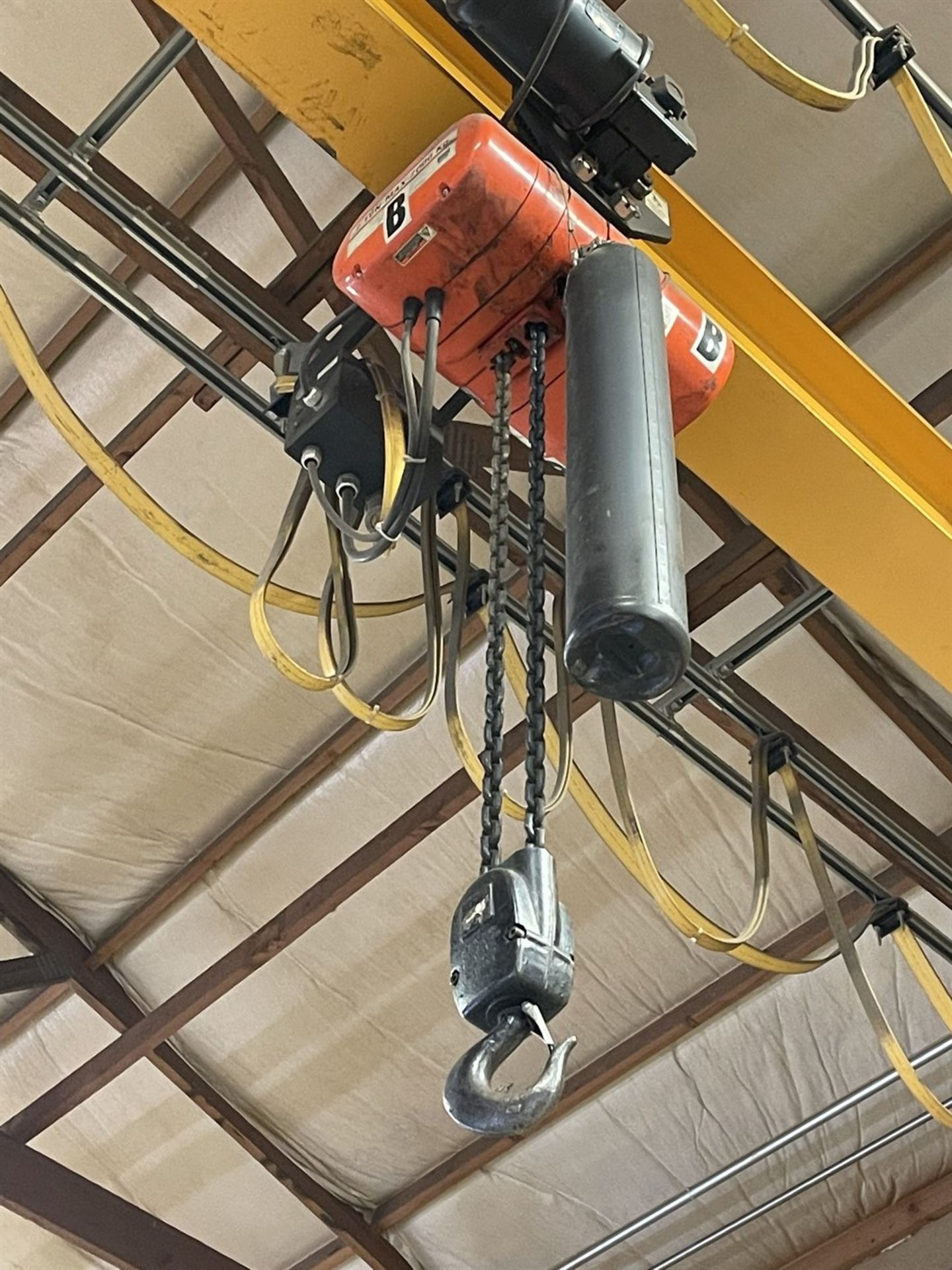 Crane America 4-Ton Bridge Crane, Approx. 34' Bridge, w/ (2) 2-Ton CM Lodestar Electric Hoists w/ - Image 7 of 8