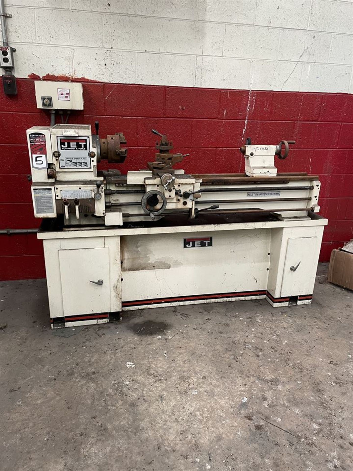 JET BDB-1340 13" x 40" Bench Top Lathe, s/n 80473A08, 13" Swing Over Bed, 40" Distance Between