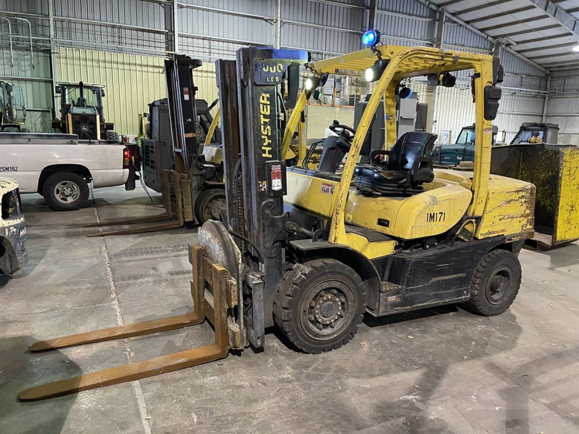 2014 HYSTER H90FT Turbo Diesel Forklift, s/n S005V03363M, 9,000 Lb. Capacity, 3-Stage Mast, Fork