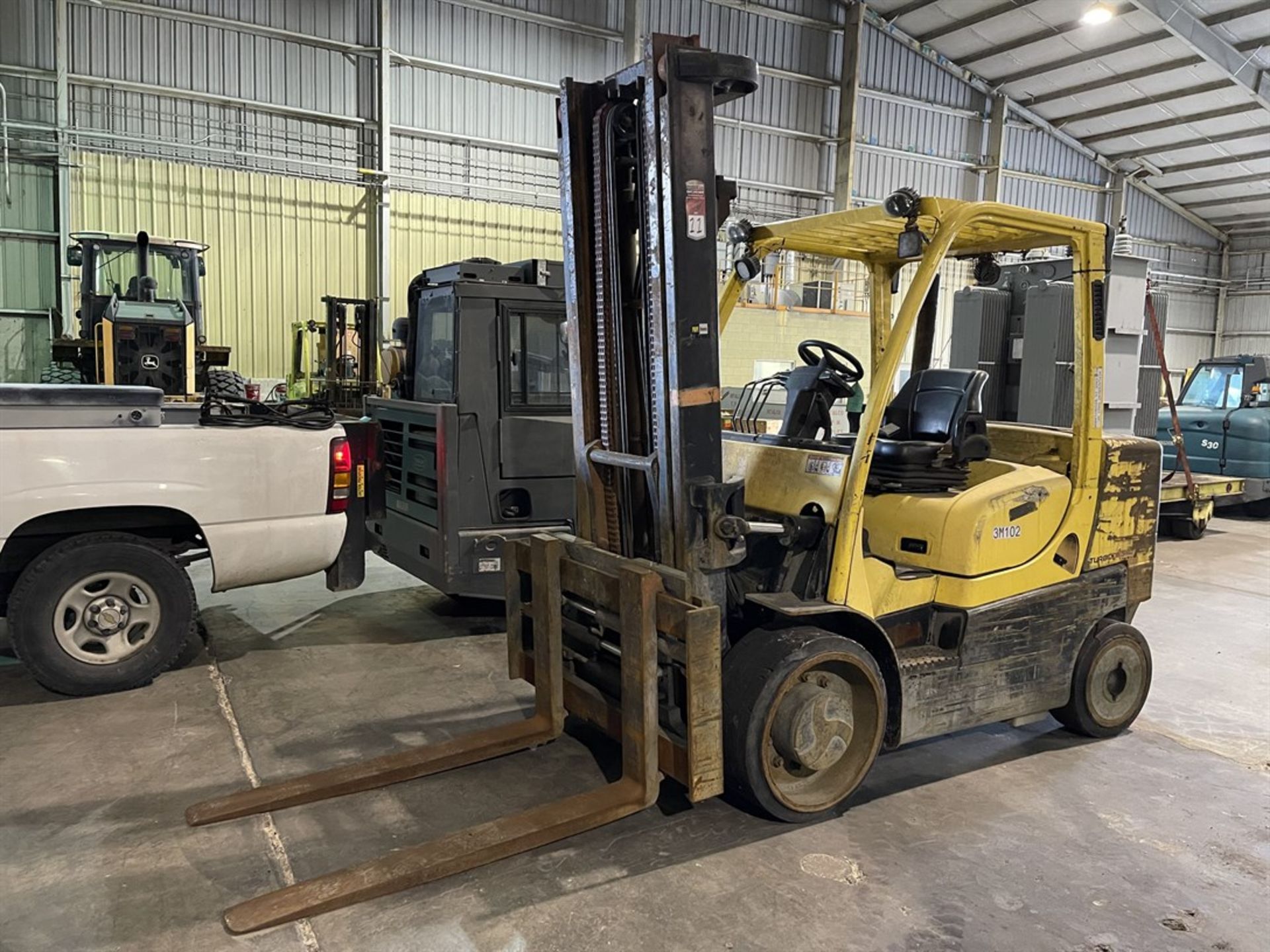 2012 HYSTER S155FT Turbo Diesel Forklift, s/n F024V01758K, 15,000 Lb. Capacity, 2-Stage Mast, Fork