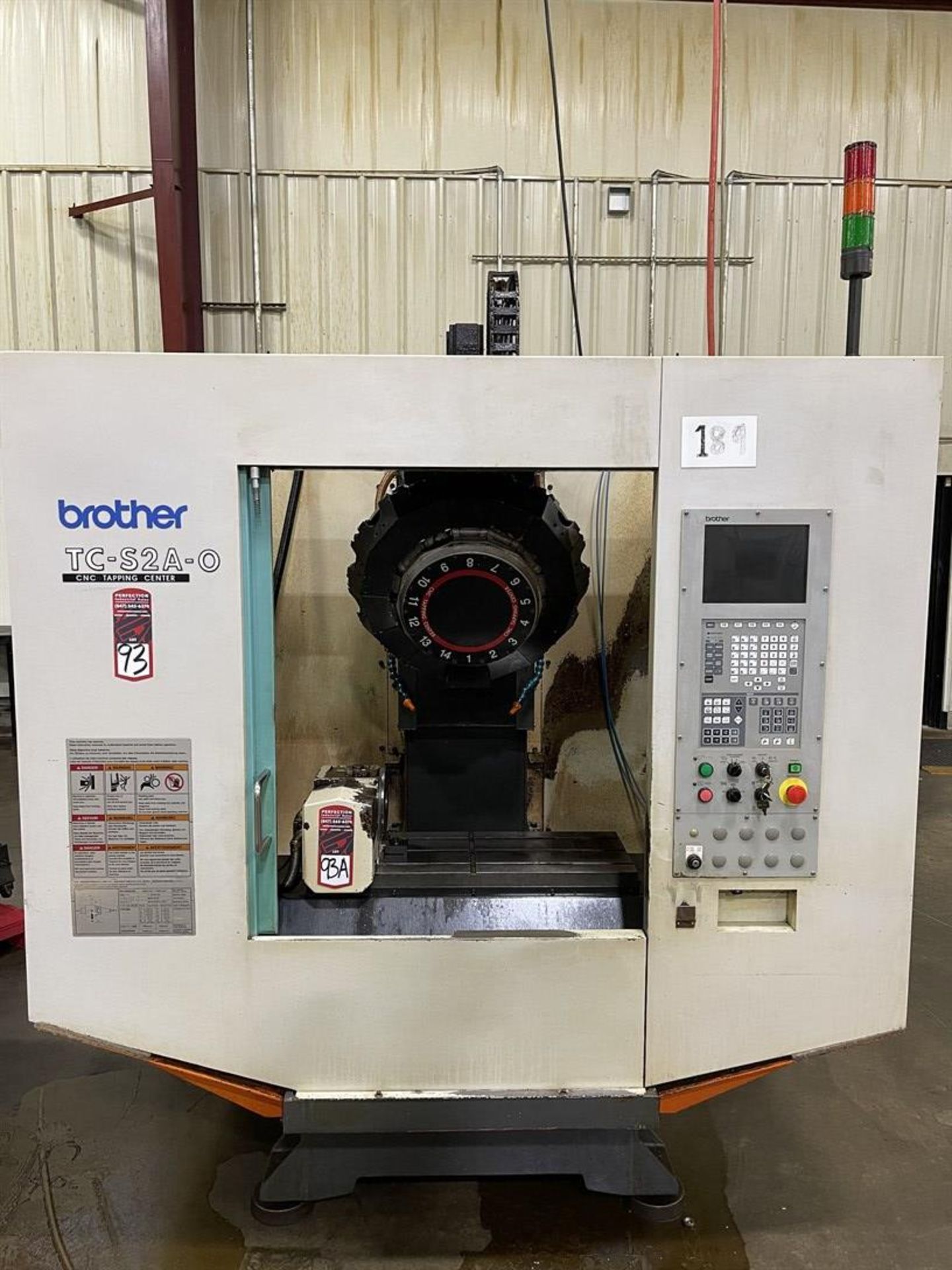 2003 BROTHER TC-S2A-O CNC Tapping Center, s/n 113894, 12.5" x 31.5" Table, 14-ATC, BT30 Spindle - Image 2 of 7
