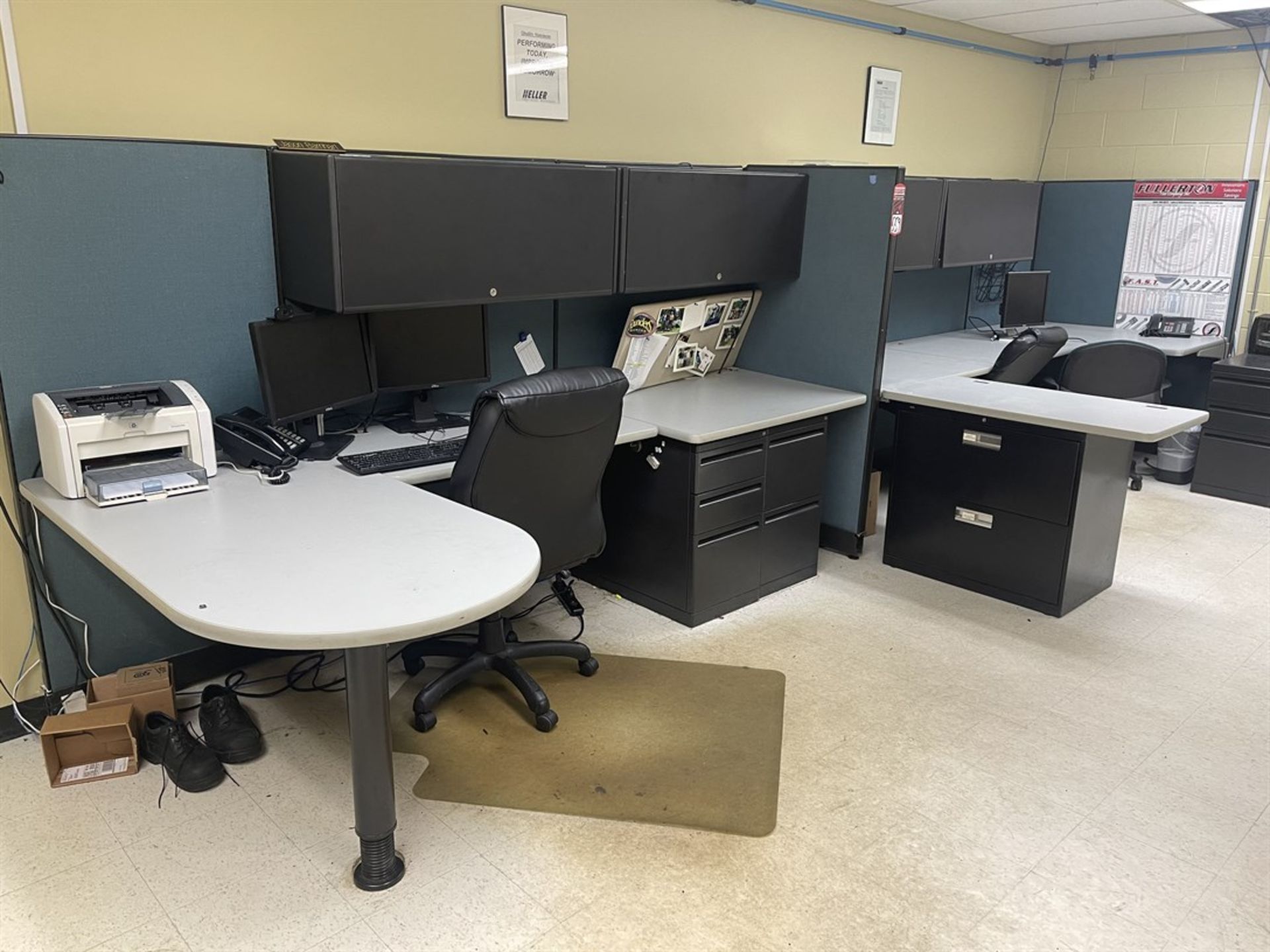 Lot of (2) Cubicles/Desks w/ Chairs