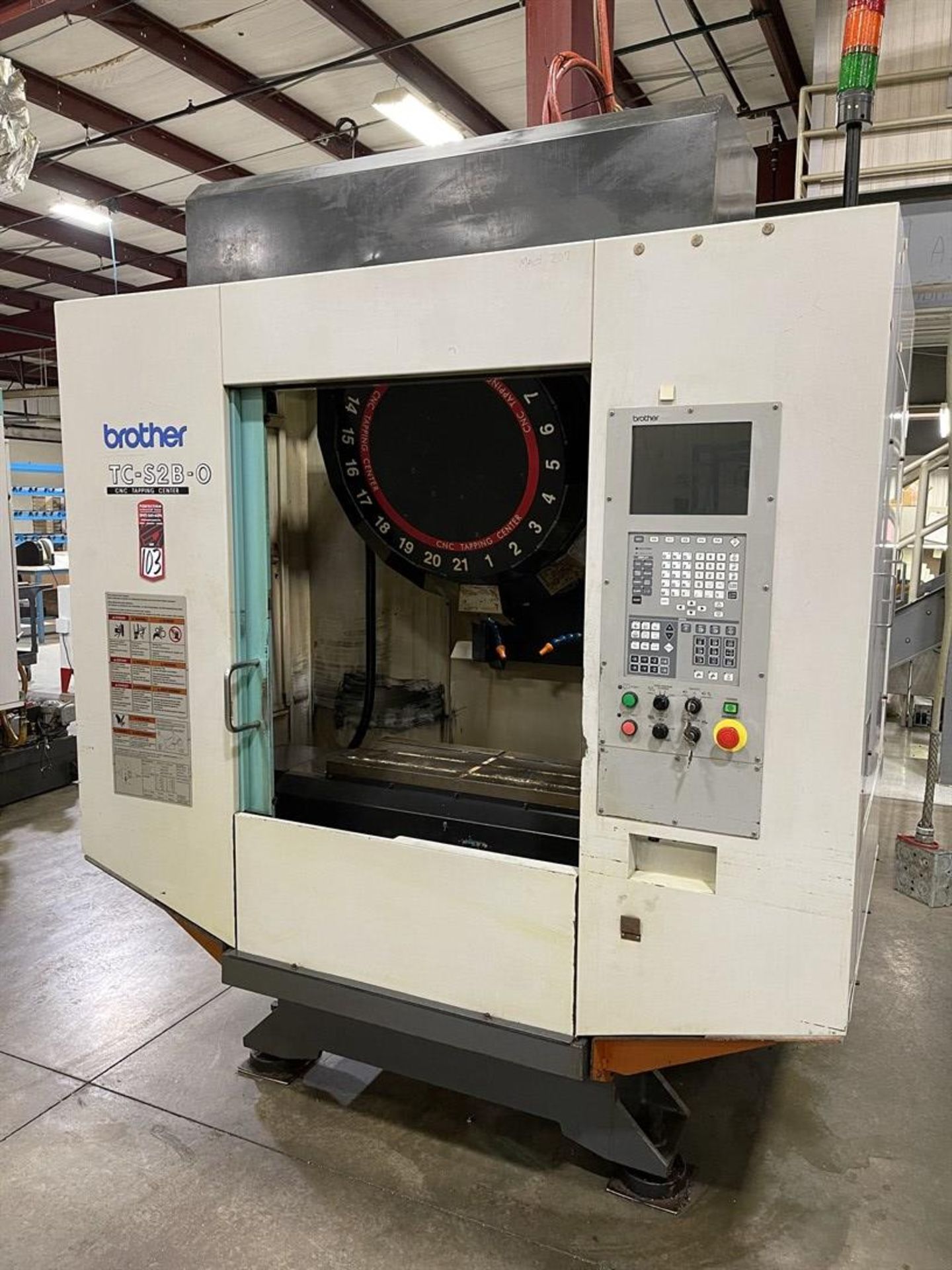 2003 BROTHER TC-S2B-O CNC Tapping Center, s/n 11331, 12.5" x 31.5" Table, 21+-ATC, BT30 Taper, 27.