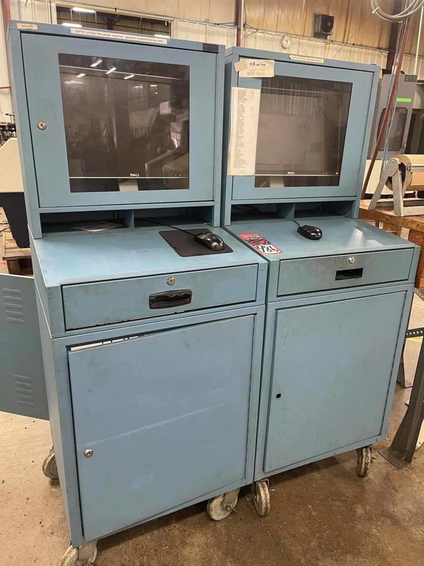 Lot of (2) Shop Computer Carts