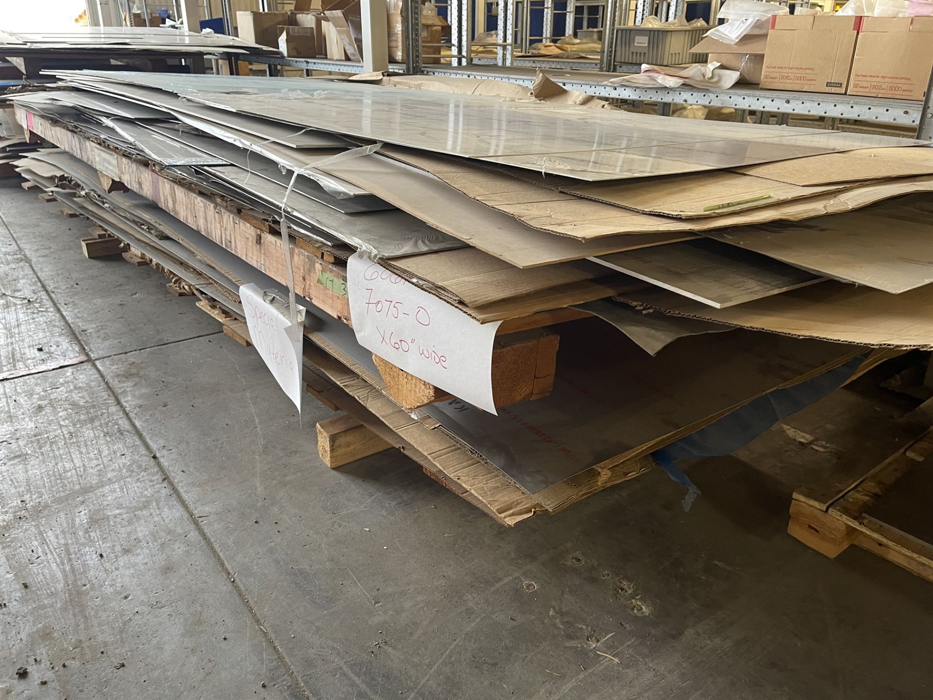 Lot Comprising Stack of Assorted Specialty Aluminum Sheet Stock, Including 2024-T81, 7475-T761, - Image 3 of 5