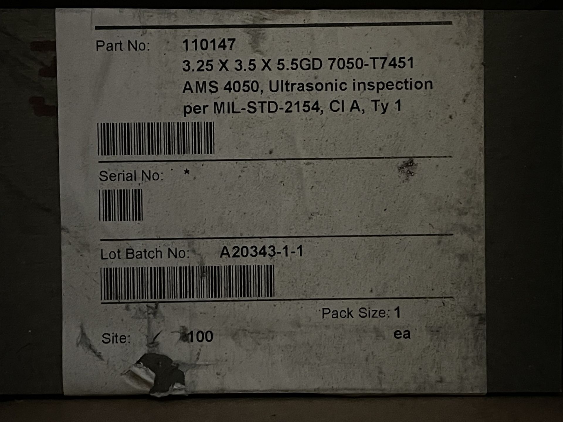 Lot Comprising (3) Collapsible Crates w/ Assorted 6AL-4V AMS4911 Titanium Block and 7050-T7451- - Image 16 of 23