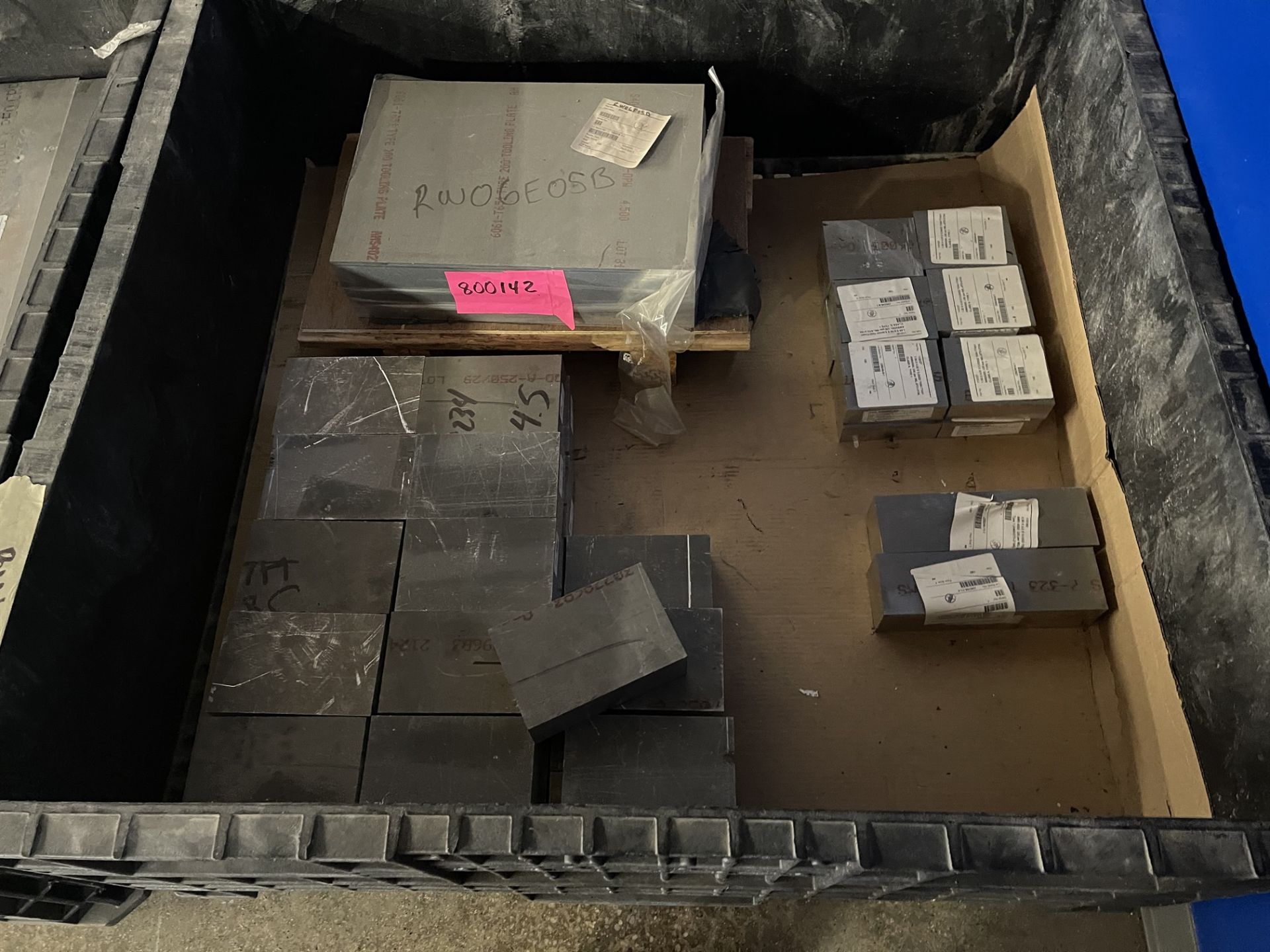 Lot Comprising (3) Collapsible Crates w/ Assorted 6AL-4V AMS4911 Titanium Block and 7050-T7451- - Image 17 of 23