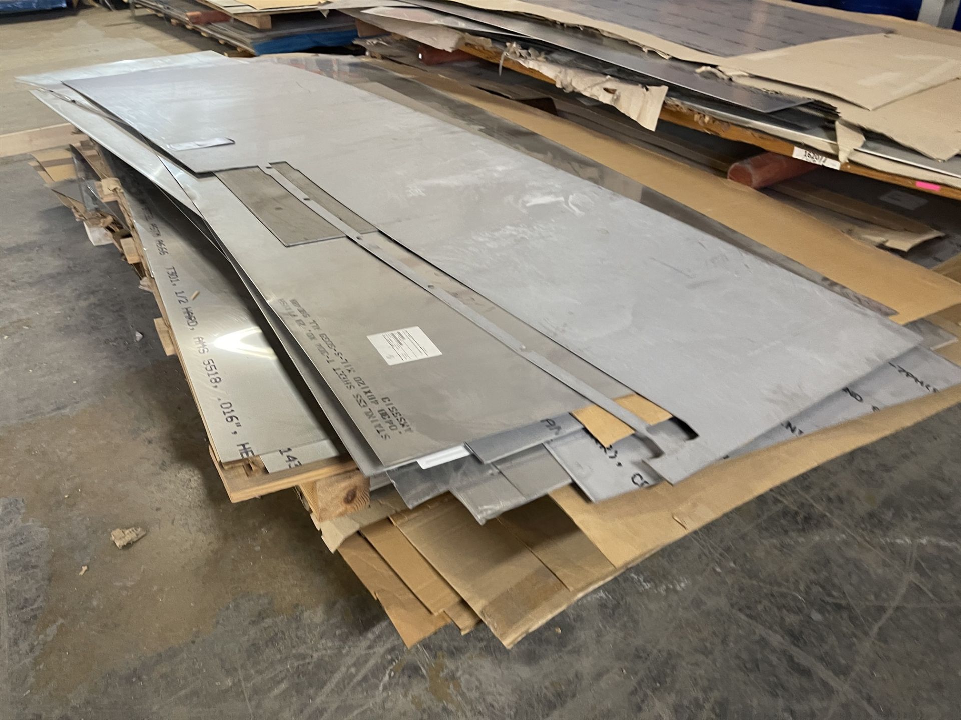 Lot of (2) Stacks of Assorted Sheet Stock Including 301 and 304 Stainless Sheet Stock and Assorted - Image 3 of 4