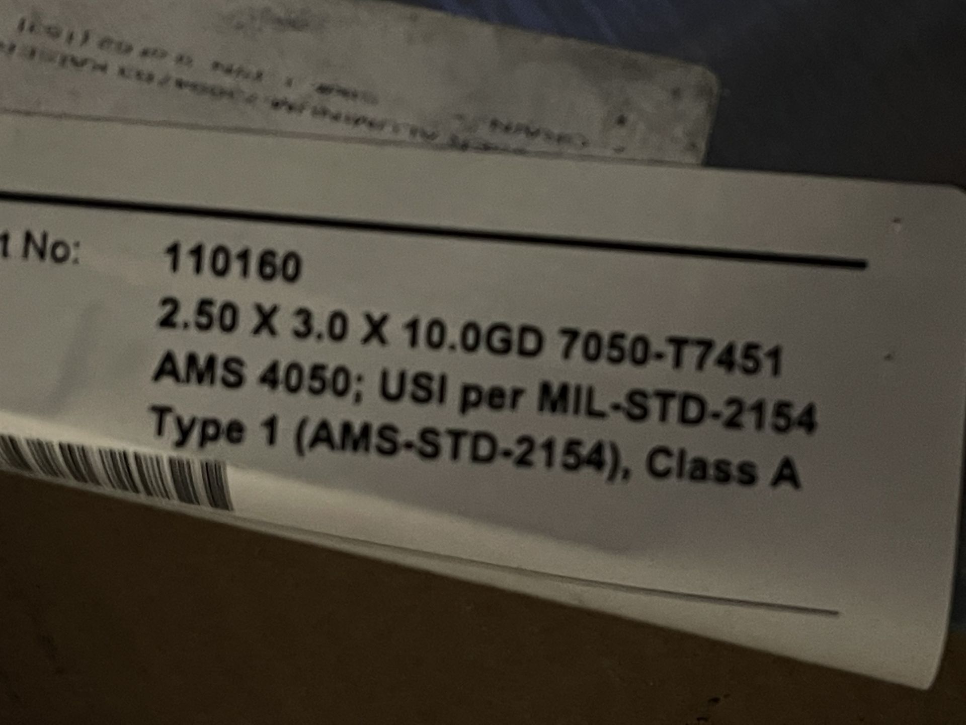 Lot Comprising (3) Collapsible Crates w/ Assorted 6AL-4V AMS4911 Titanium Block and 7050-T7451- - Image 22 of 23