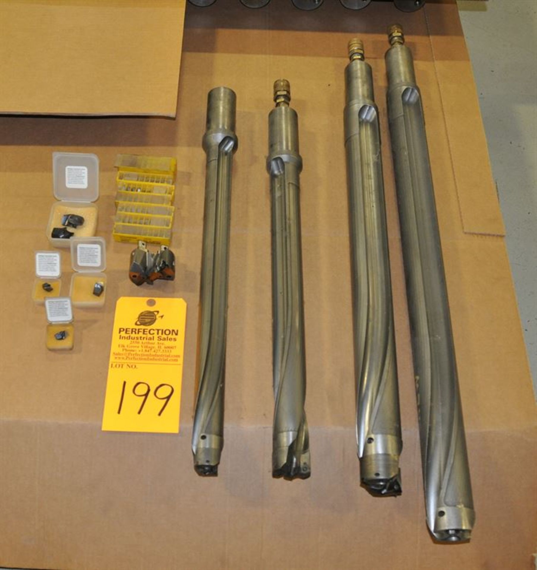 (4) Kennametal Through Coolant Modular Drills, heads and inserts