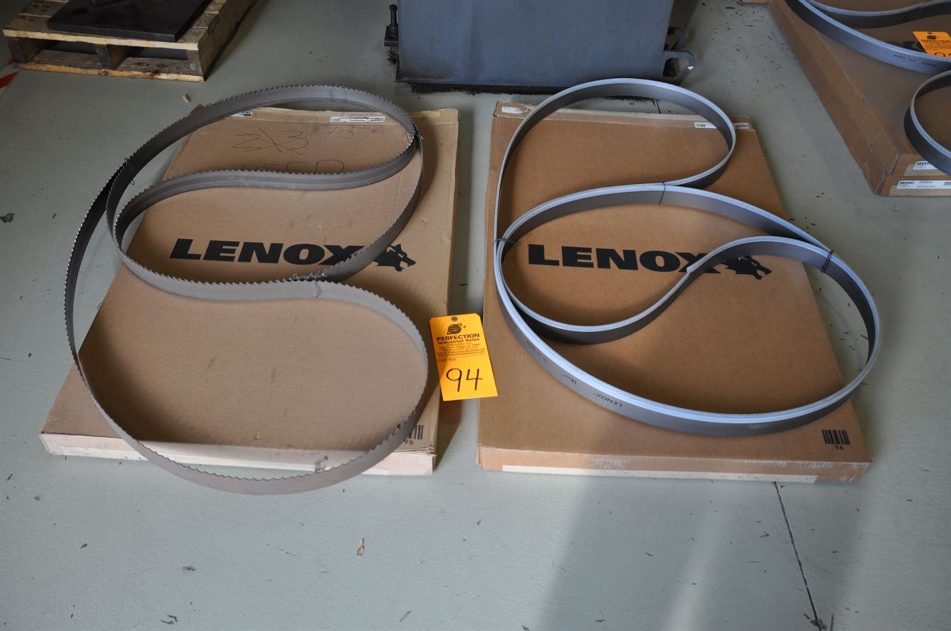 Lenox (1) New Bandsaw Blades 22' 6" x 2" x .063 x 3/4 VP VR and 1 used 22' 6" x 2" x .063 x 1.5 VR