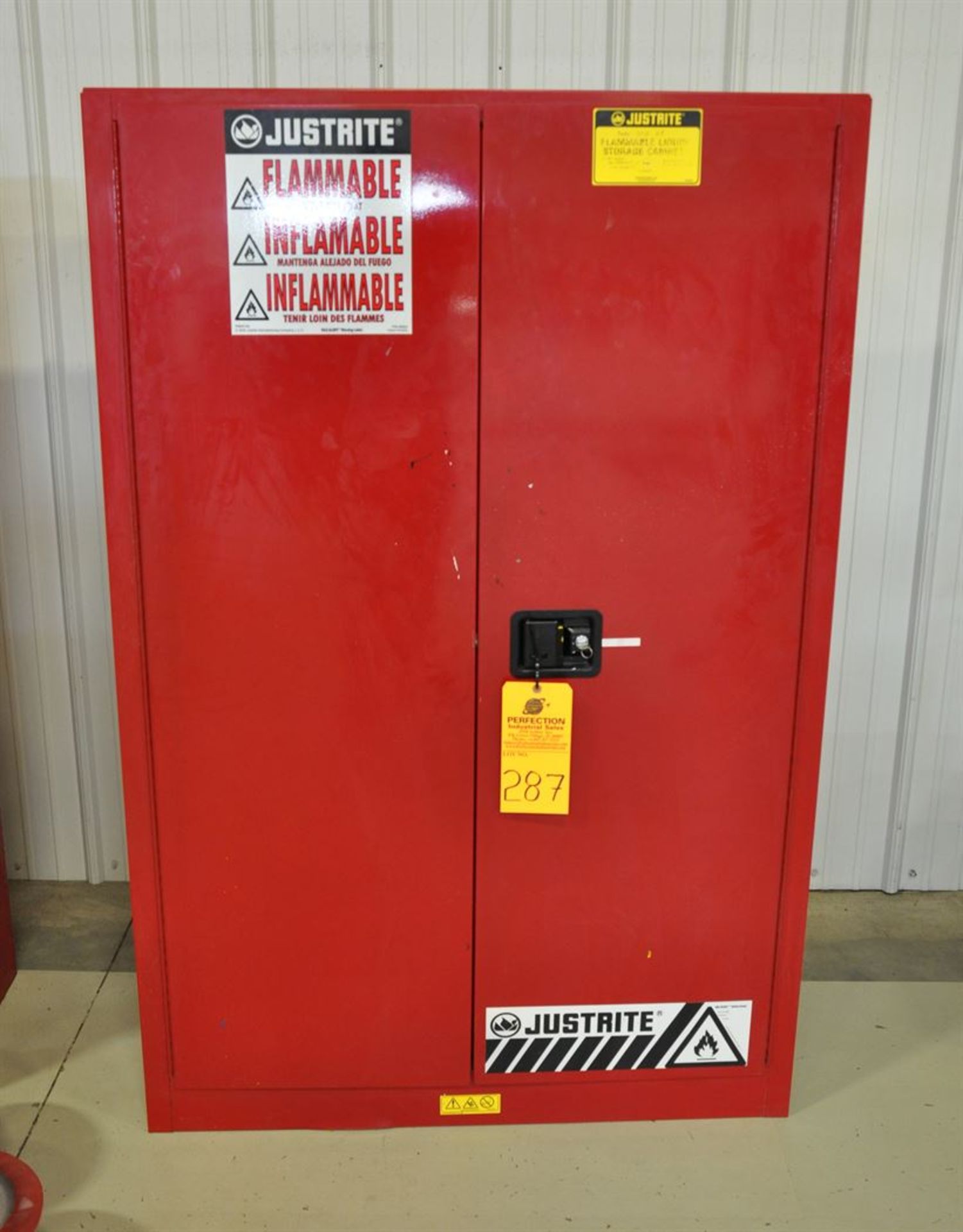 Flammable Materials Storage Cabinets, excluding contents