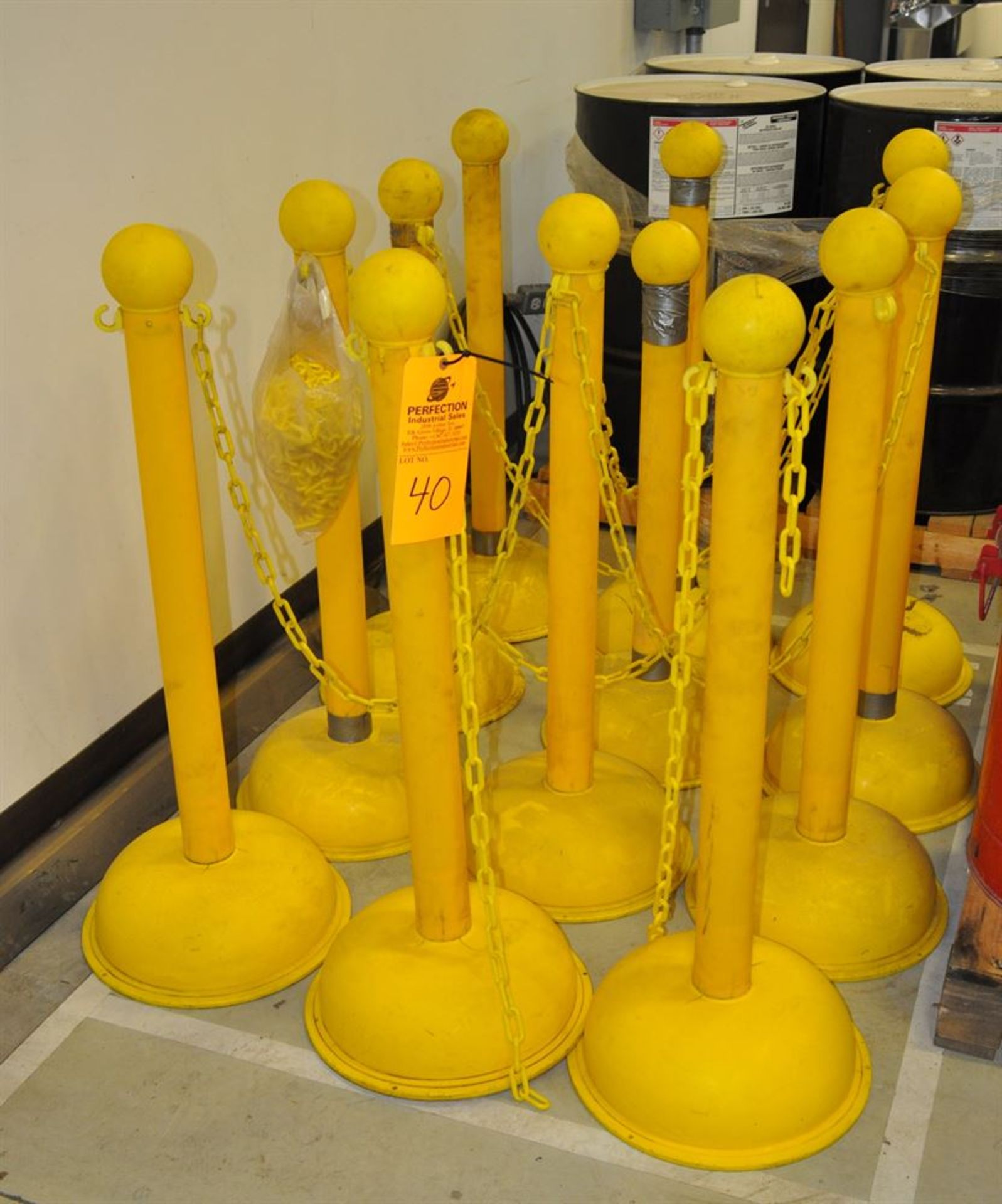 Yellow Plastic Stanchions