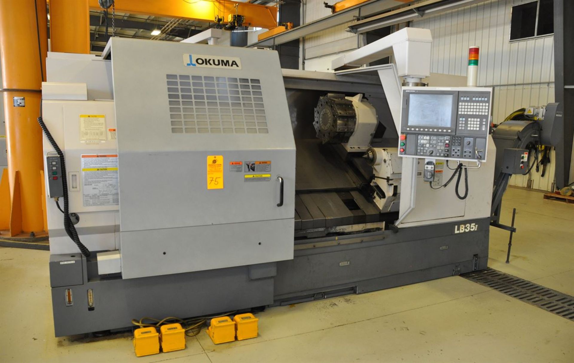 2012 OKUMA LB35 II Turning Centers, s/n 163796, w/ OSP-P200L Control, 7” Bore, SCHUNK 600 mm 4 Jaw